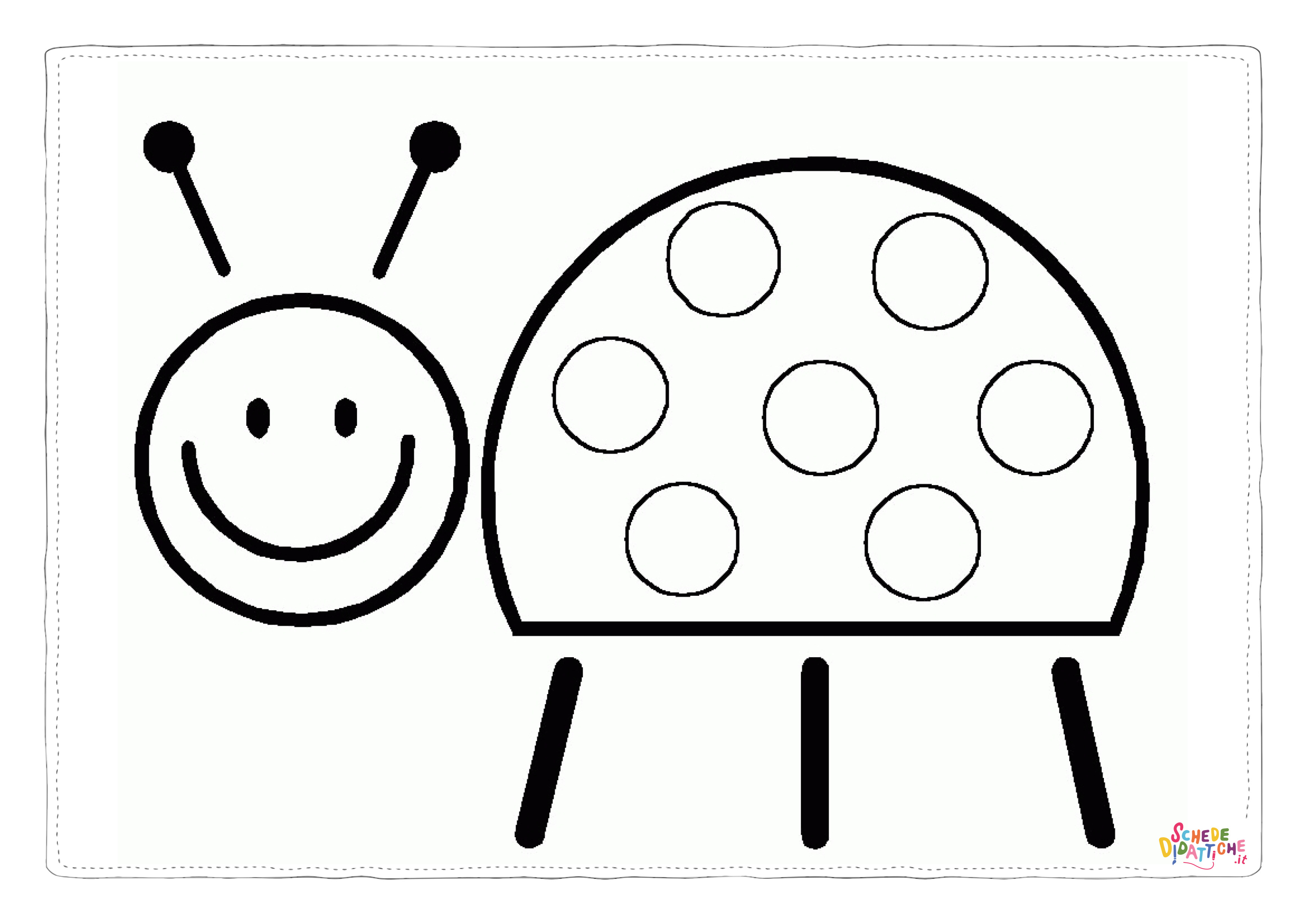 Disegno di coccinella da stampare e colorare 14