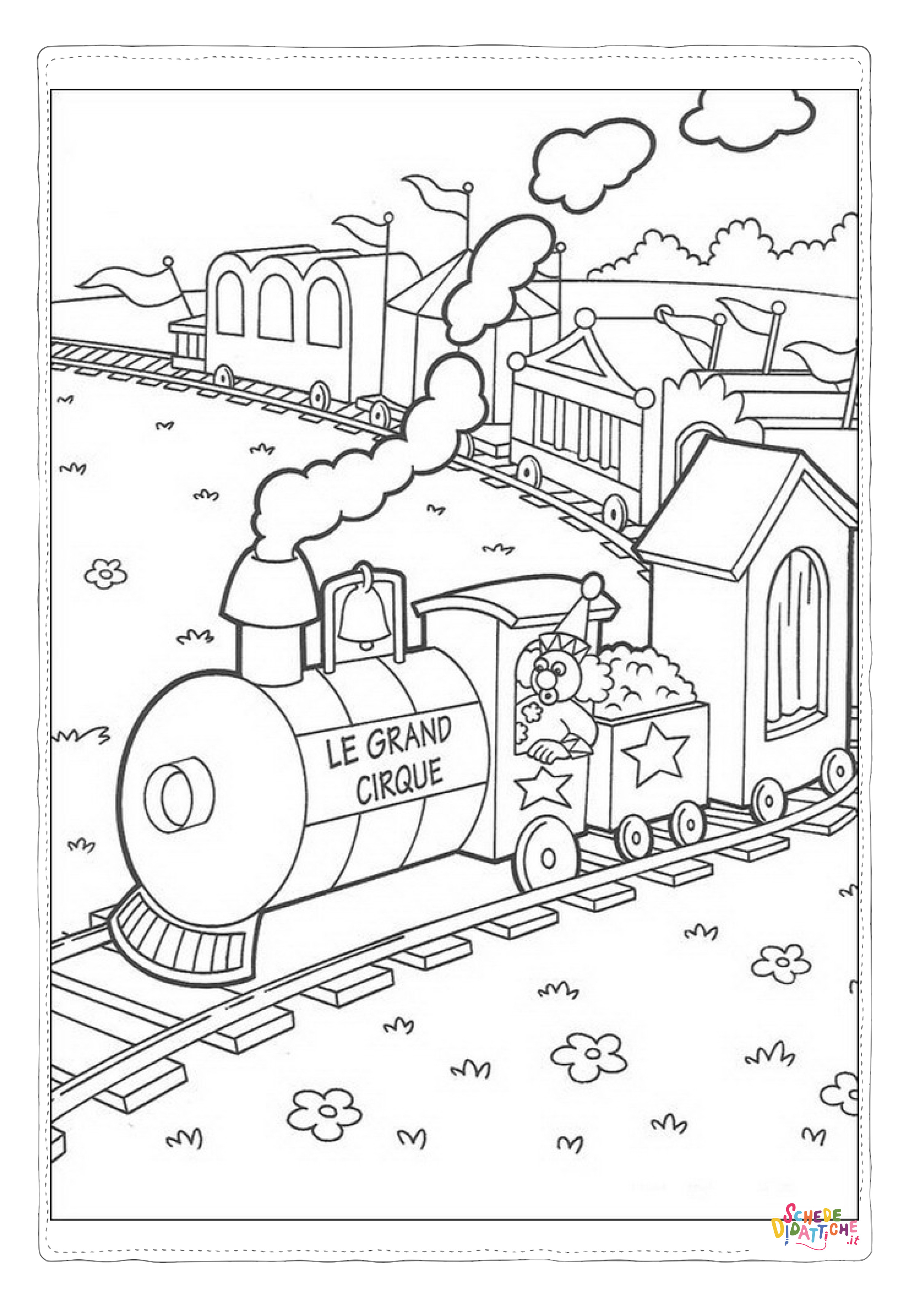 Disegno "Disegno di treno da stampare e colorare 77" Disegno di treno da stampare e colorare 77