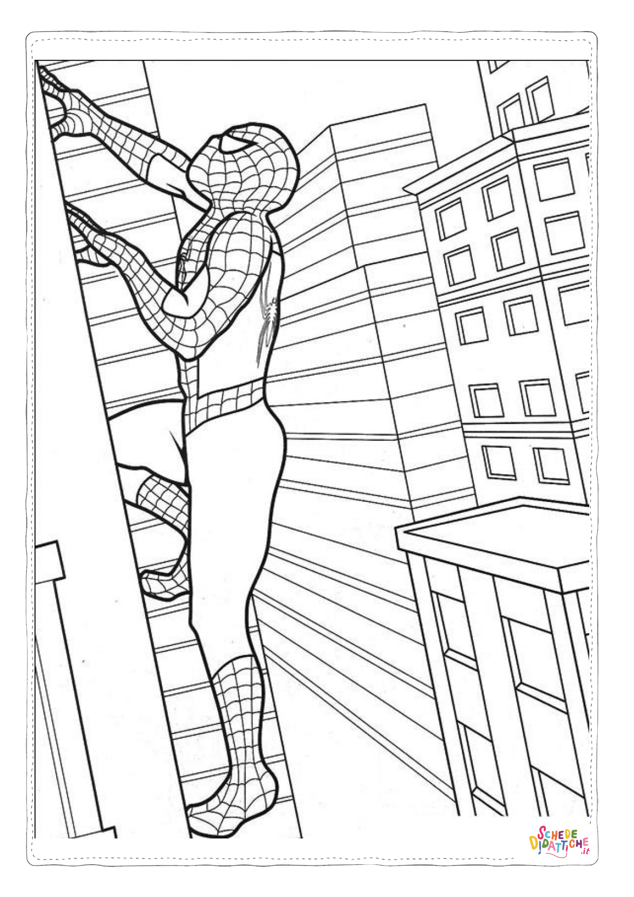 Disegno "Disegno di Spiderman da stampare e colorare 59" Disegno di Spiderman da stampare e colorare 59