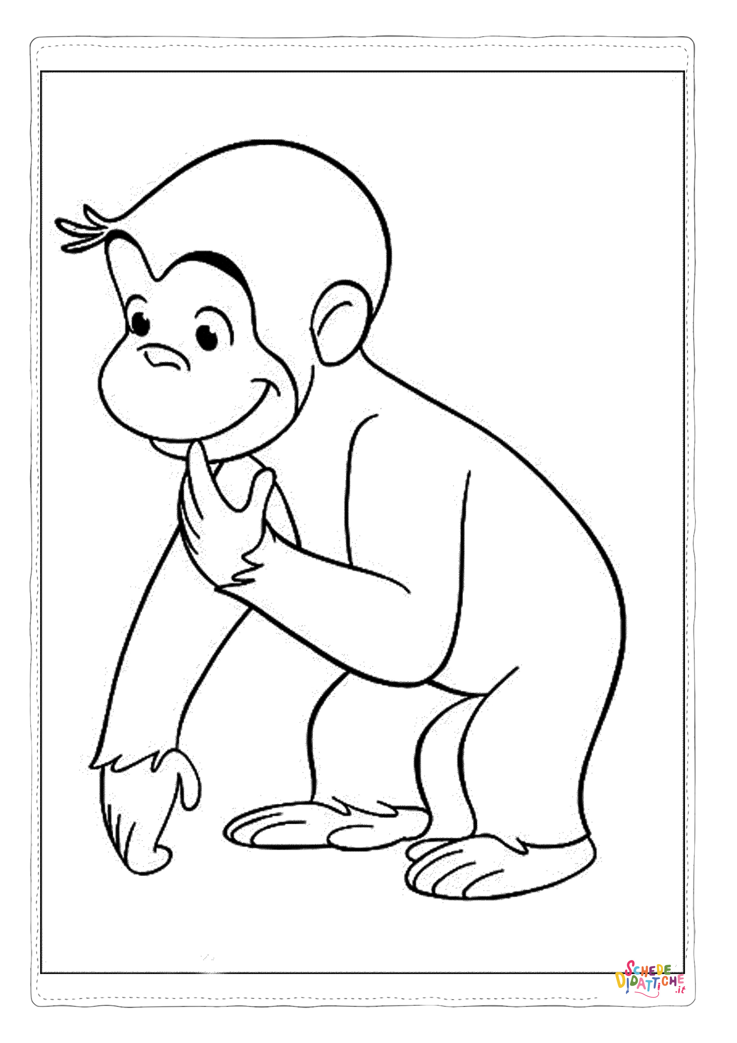 Disegno "Disegno di Curioso come George da stampare e colorare 17" Disegno di Curioso come George da stampare e colorare 17