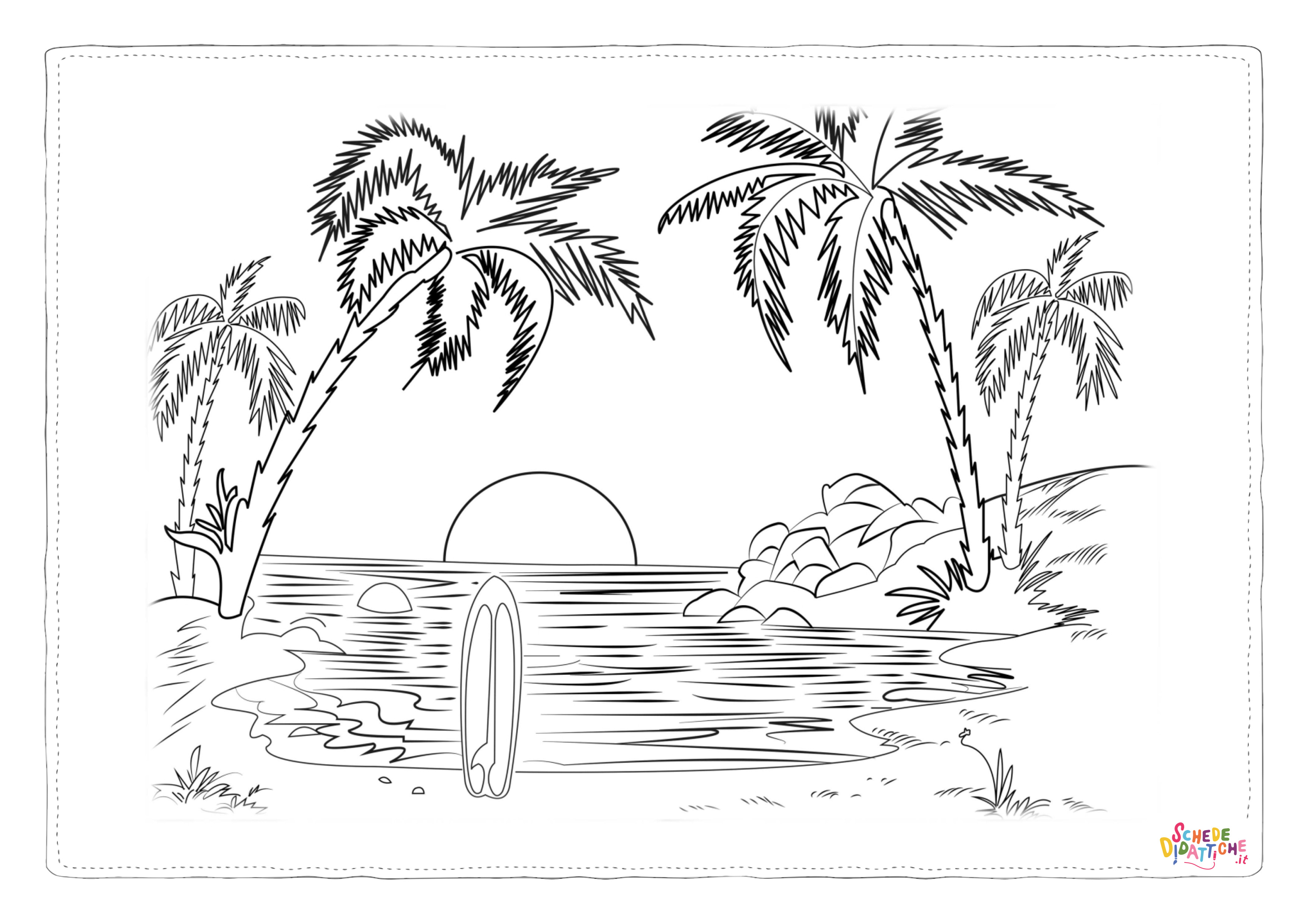 Disegno "Disegno di paesaggio da stampare e colorare 50" Disegno di paesaggio da stampare e colorare 50