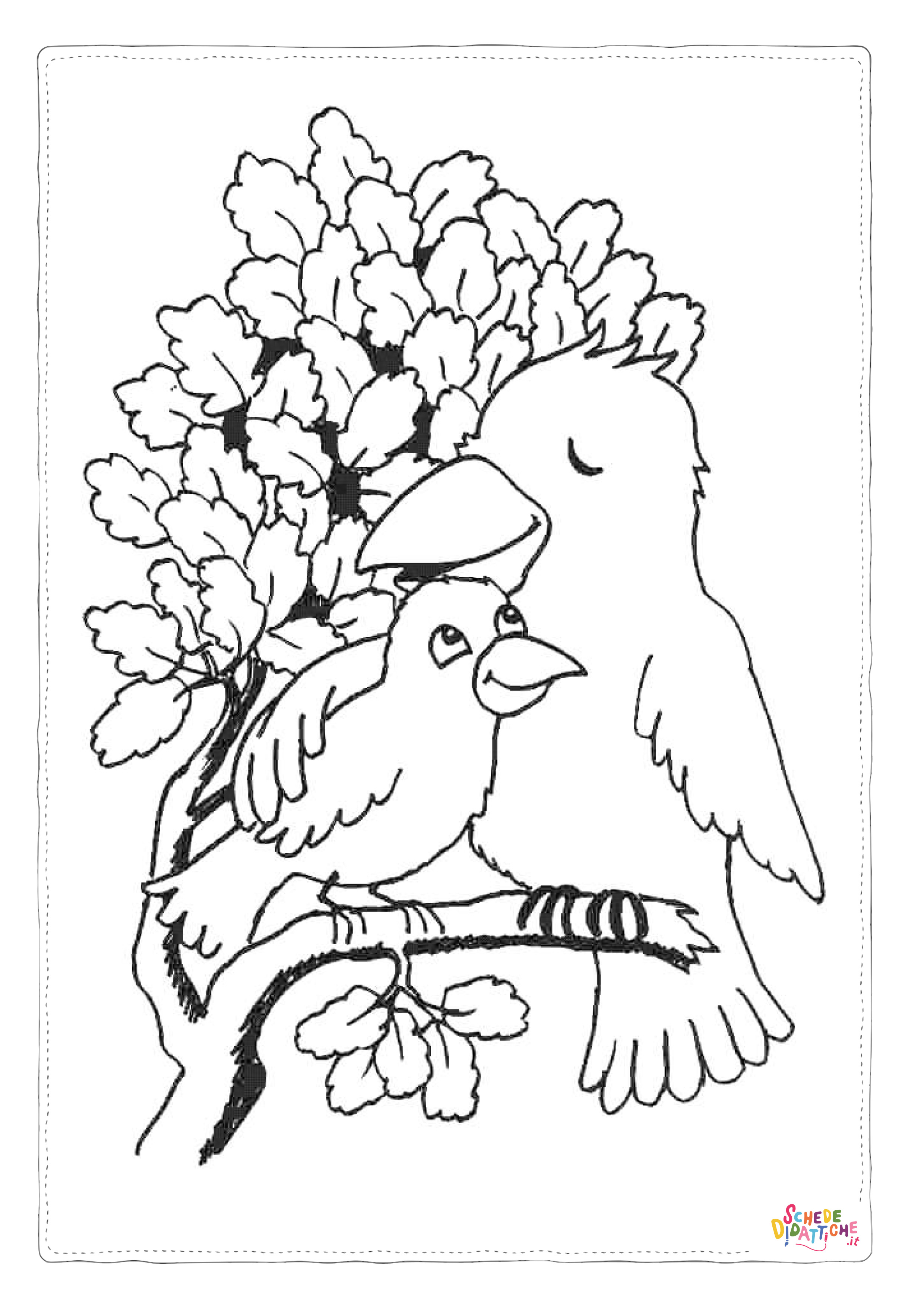 Disegno "Disegno di uccello da stampare e colorare 81" Disegno di uccello da stampare e colorare 81