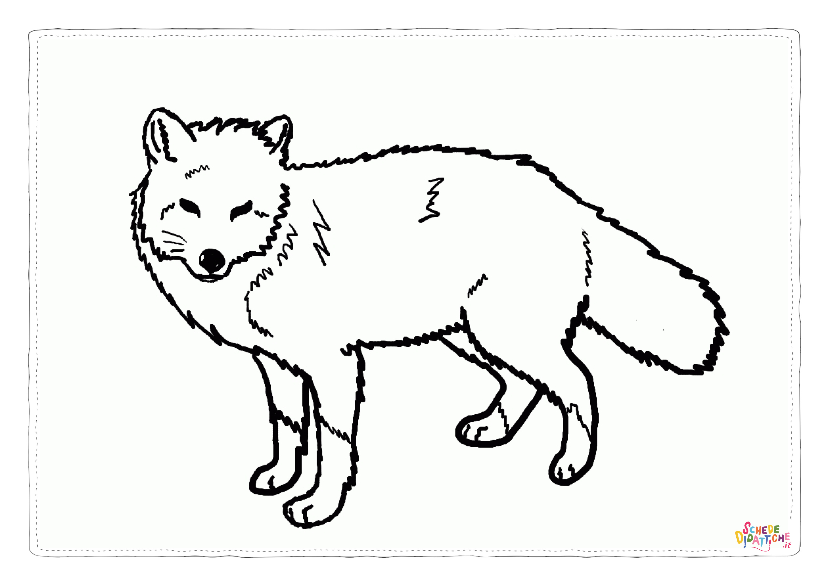 Disegno "Disegno di volpe da stampare e colorare 14" Disegno di volpe da stampare e colorare 14