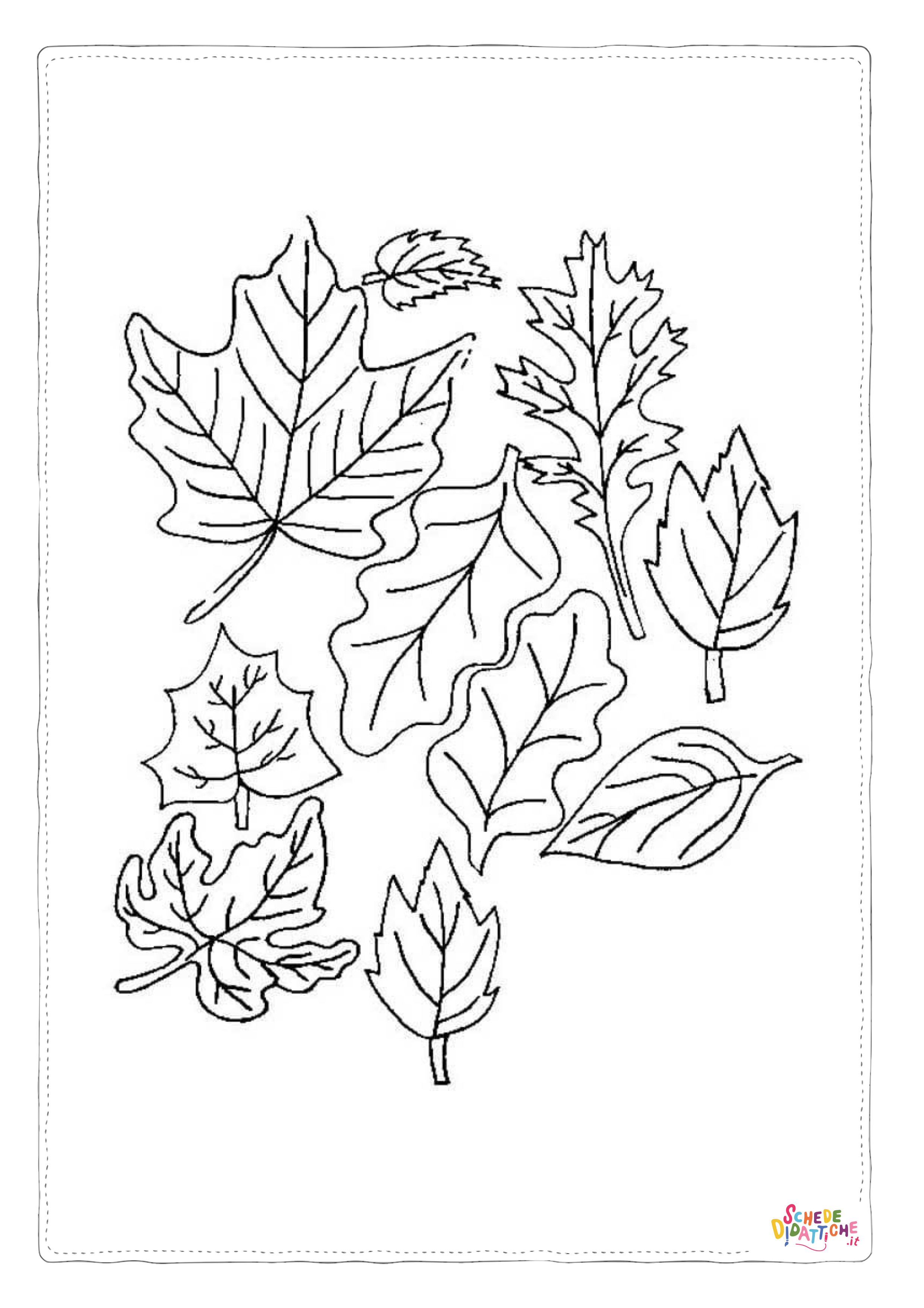 Disegno "Disegno di foglia da stampare e colorare 19" Disegno di foglia da stampare e colorare 19