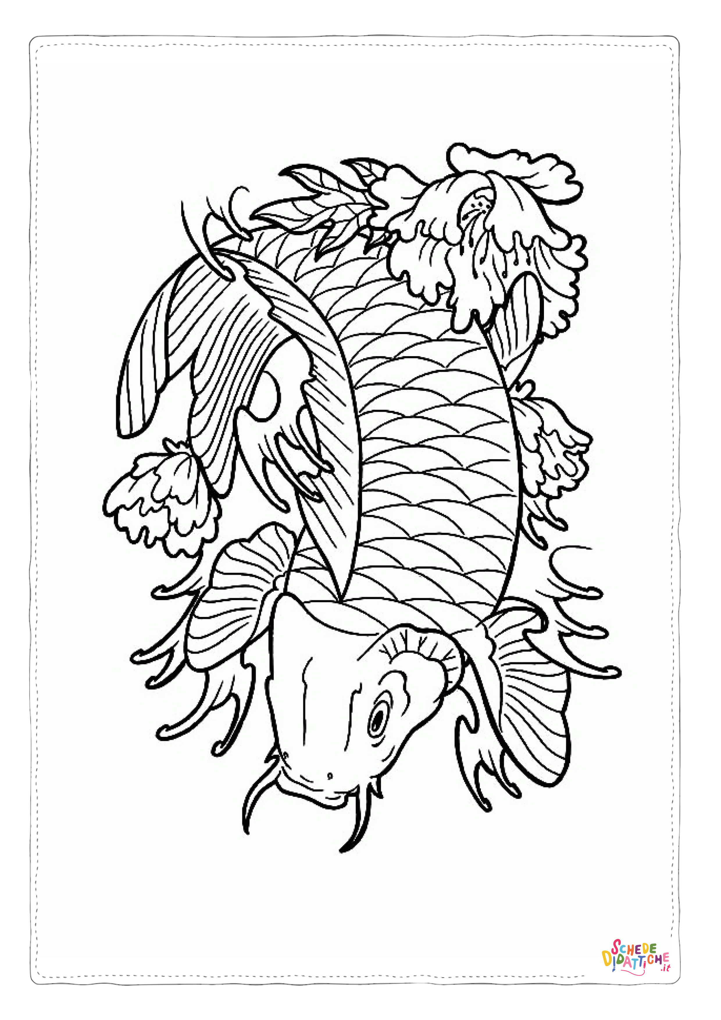 Disegno "Disegno di pesce da stampare e colorare 11" Disegno di pesce da stampare e colorare 11