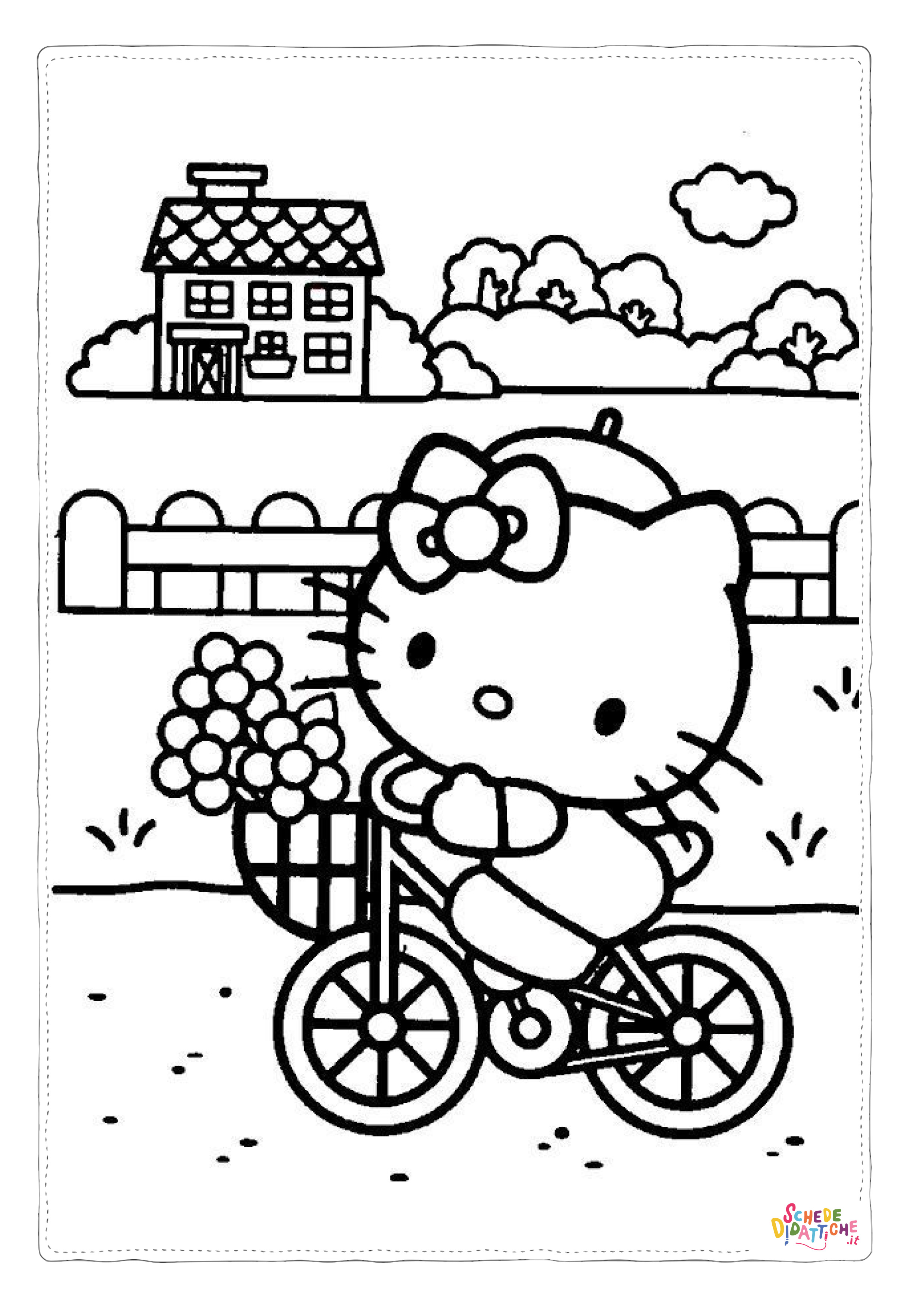 Disegno "Disegno di Hello Kitty da stampare e colorare 197" Disegno di Hello Kitty da stampare e colorare 197