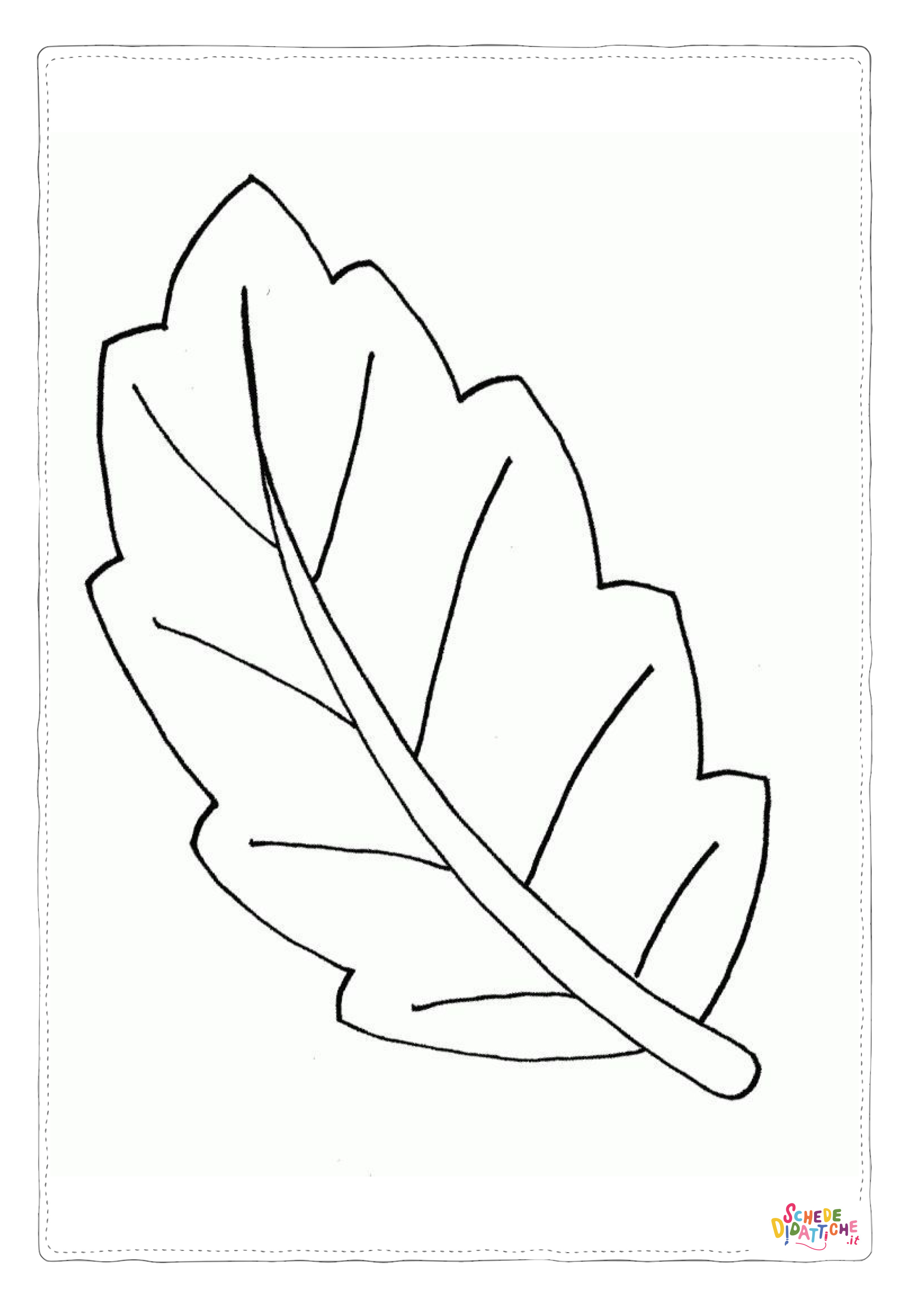Disegno "Disegno di foglia da stampare e colorare 55" Disegno di foglia da stampare e colorare 55