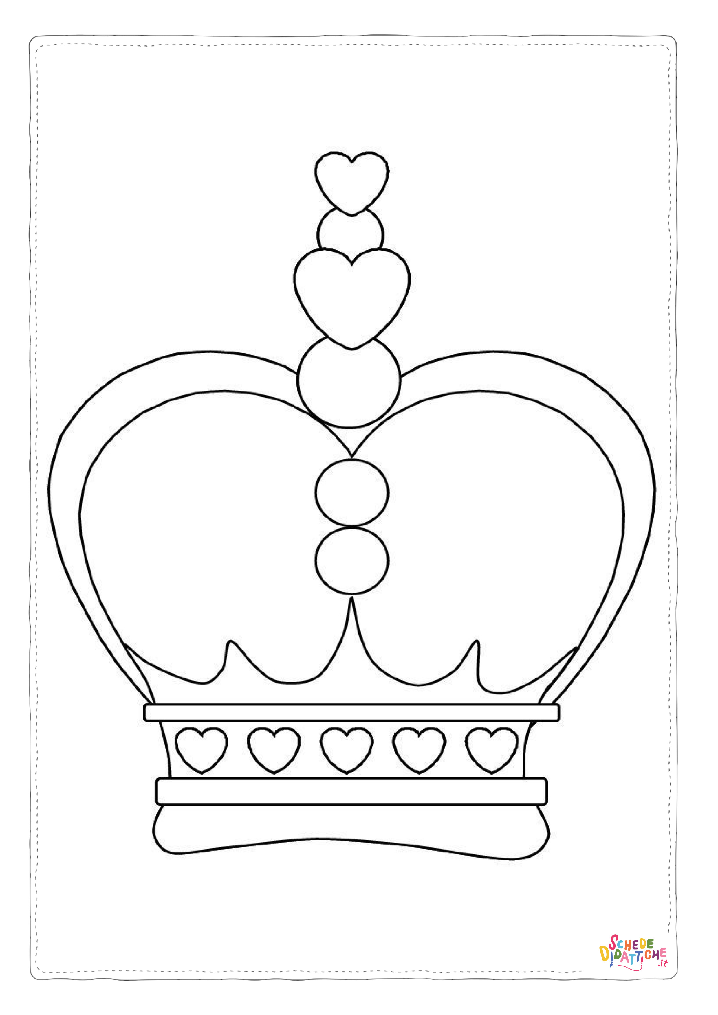 Disegno "Disegno di corona reale da stampare e colorare 7" Disegno di corona reale da stampare e colorare 7