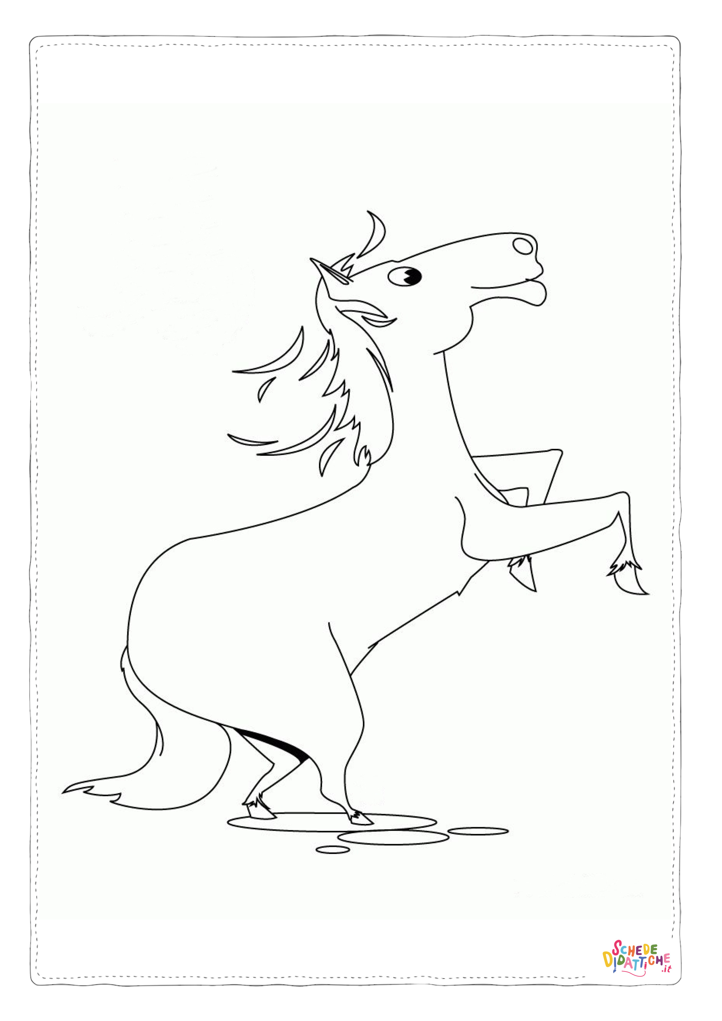 Disegno "Disegno di cavallo da stampare e colorare 182" Disegno di cavallo da stampare e colorare 182
