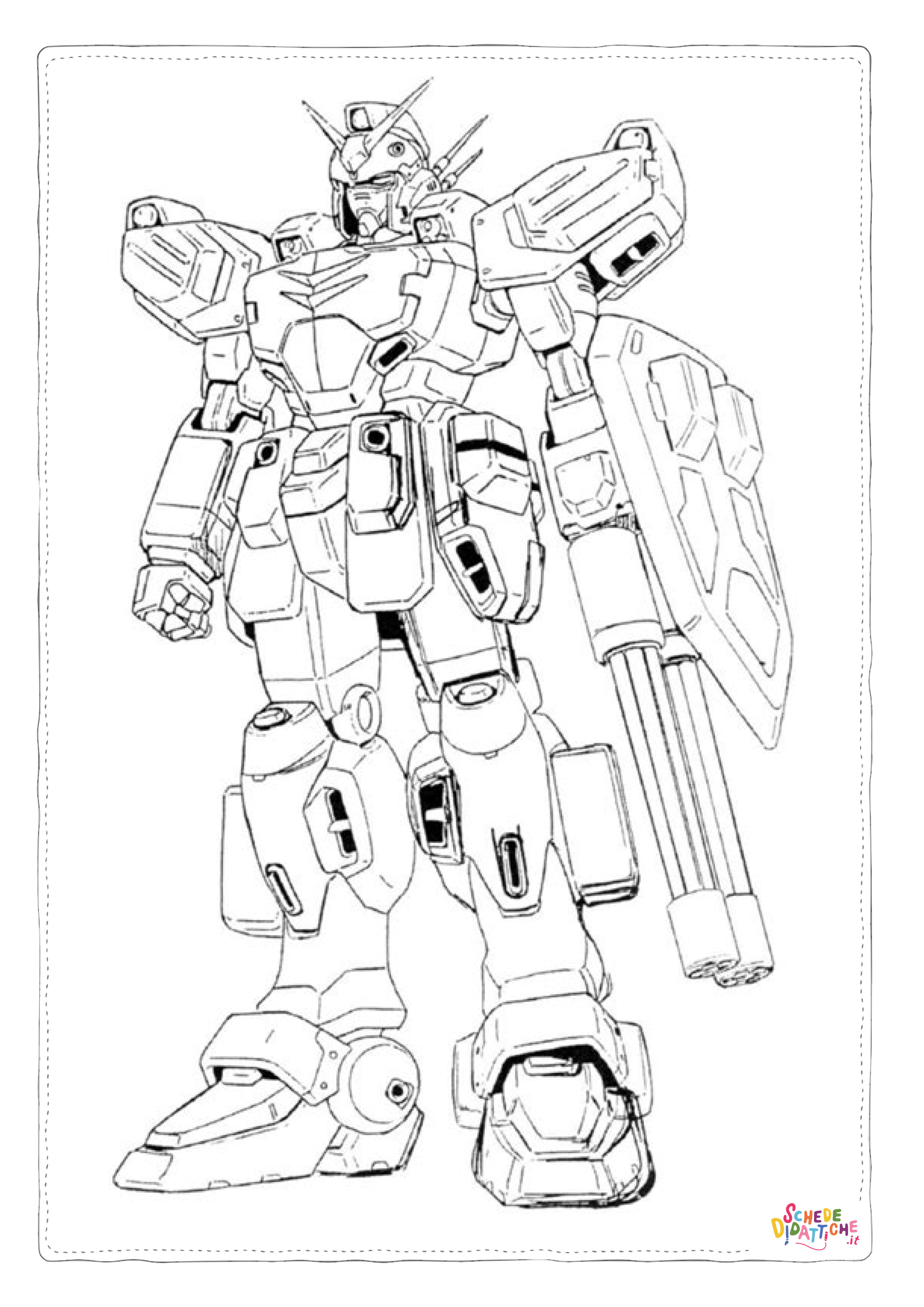 Disegno "Disegno di Gundam da stampare e colorare 1" Disegno di Gundam da stampare e colorare 1