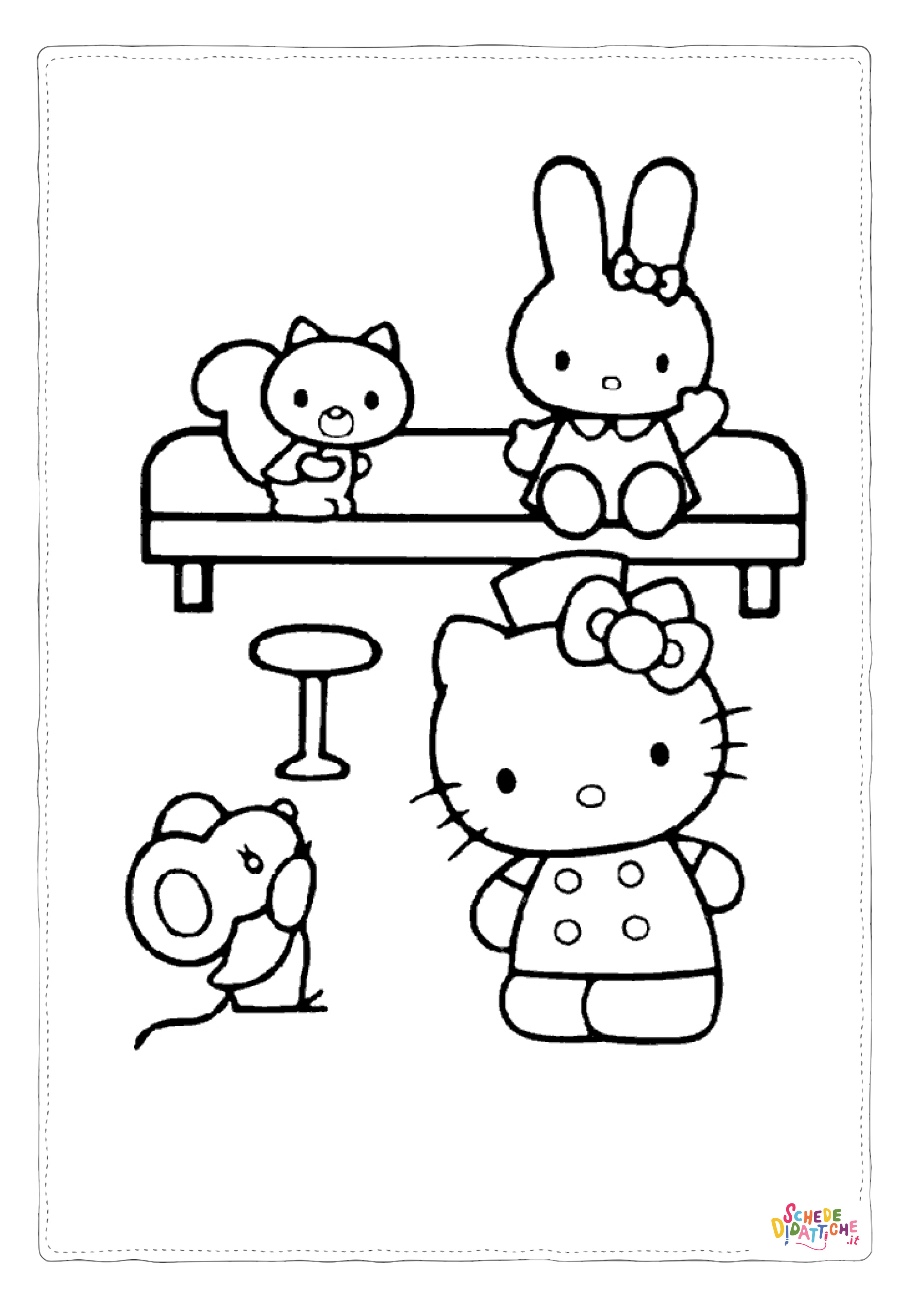 Disegno "Disegno di Hello Kitty da stampare e colorare 54" Disegno di Hello Kitty da stampare e colorare 54