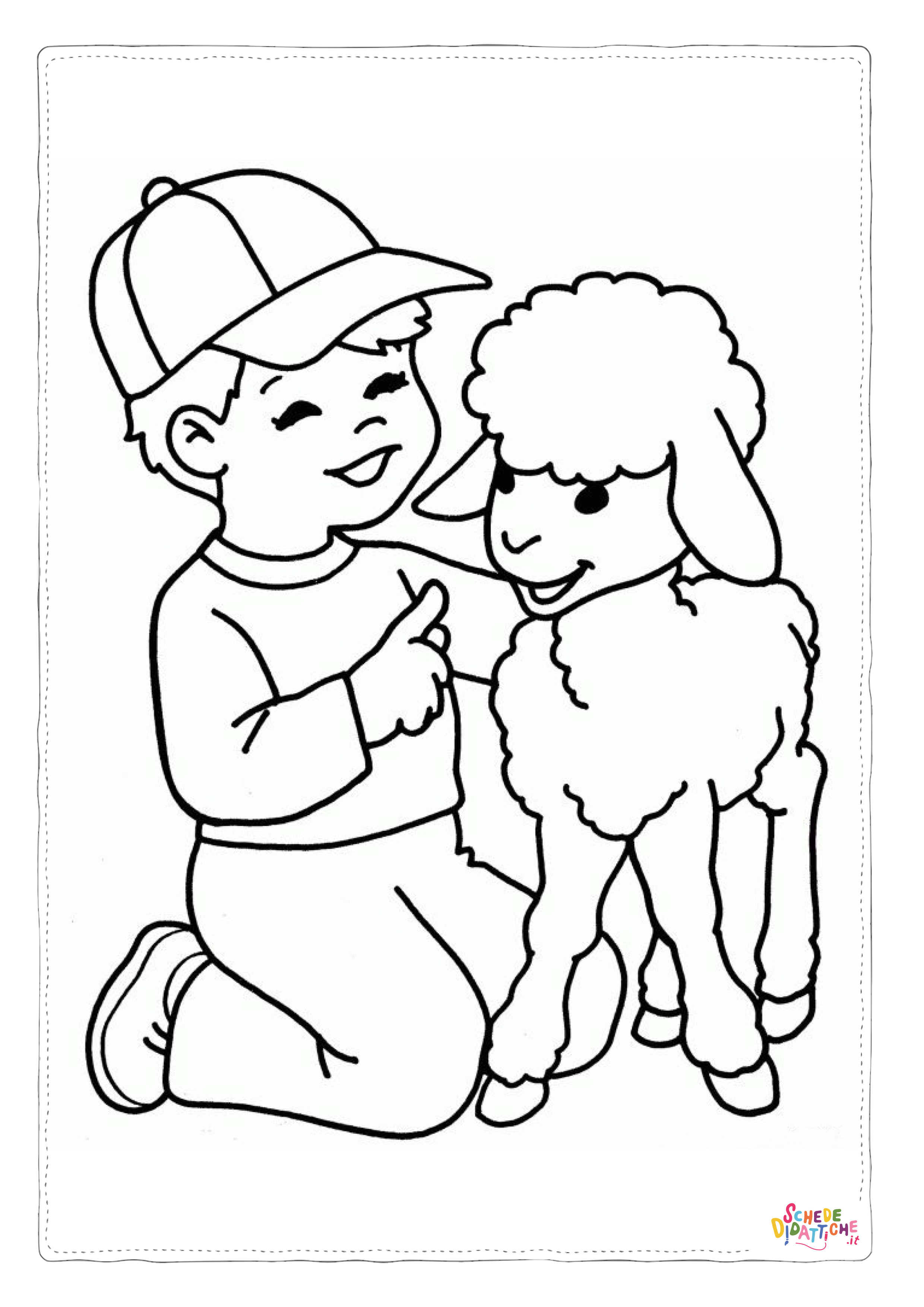 Disegno di pecora da stampare e colorare 12