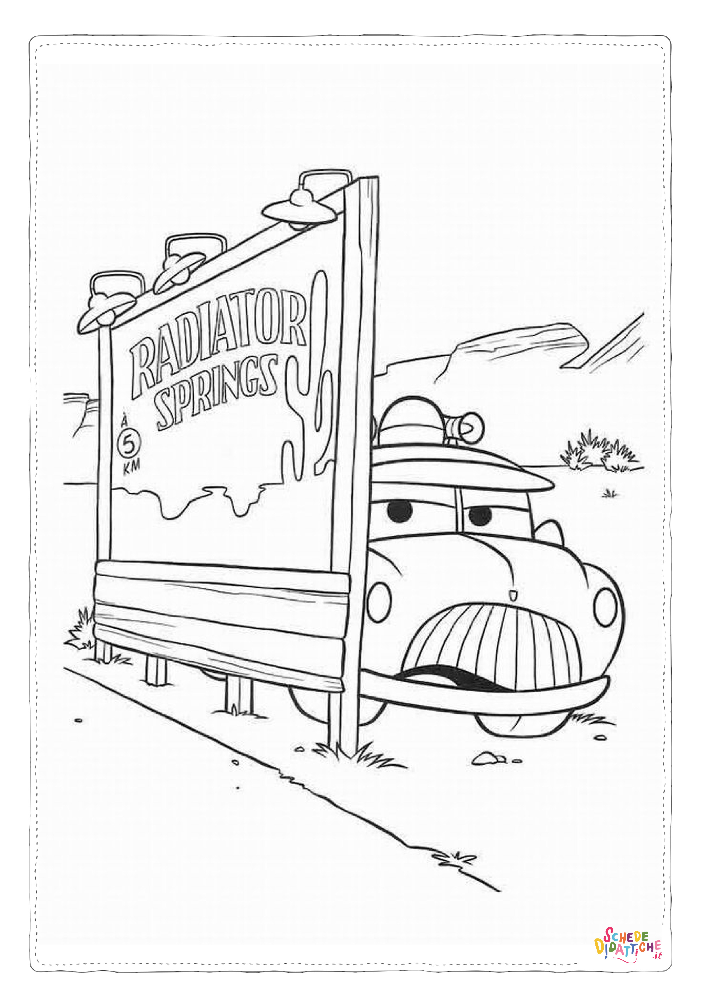 Disegno "Disegno di Cars da stampare e colorare 204" Disegno di Cars da stampare e colorare 204