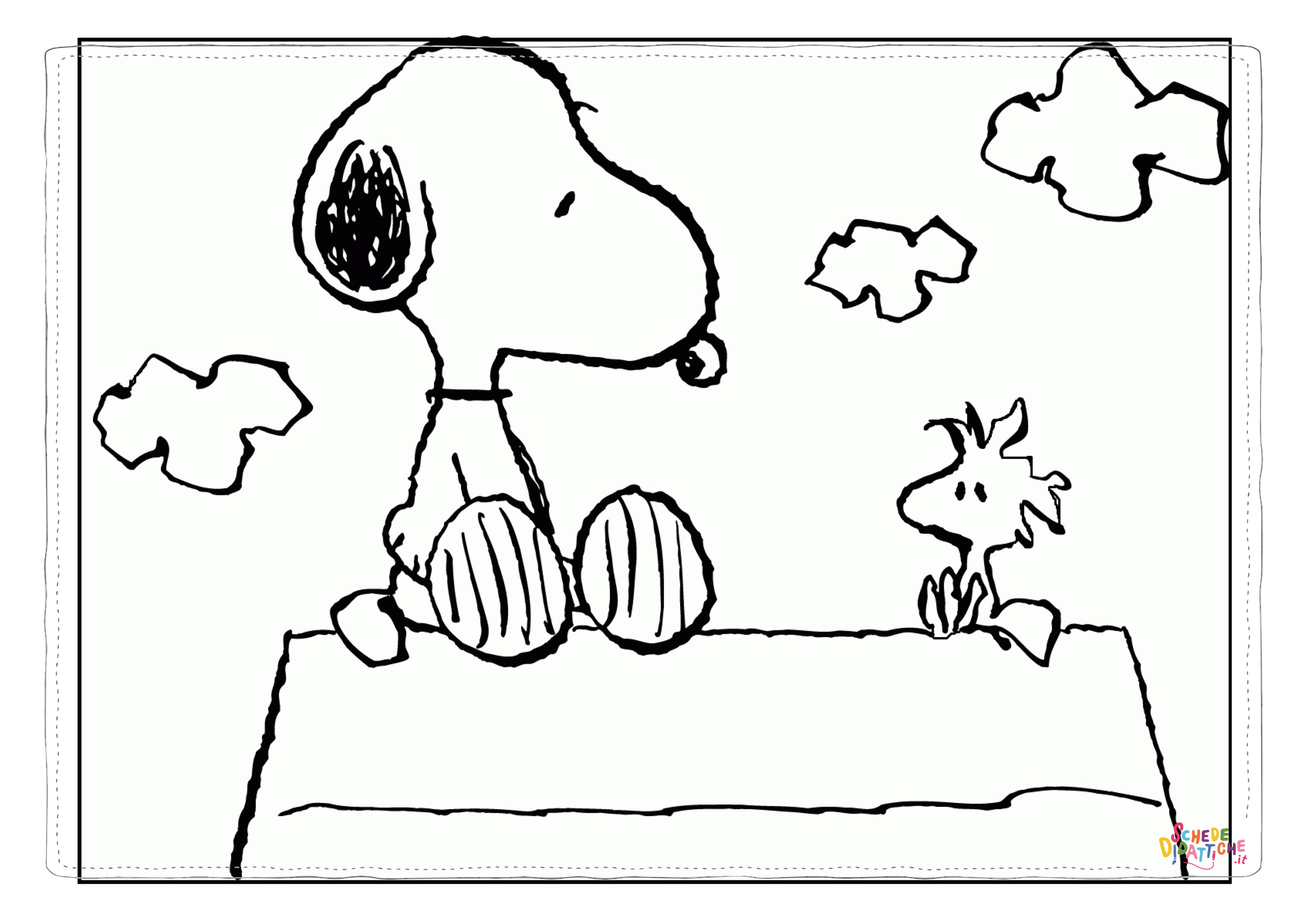 Disegno di Snoopy da stampare e colorare 12