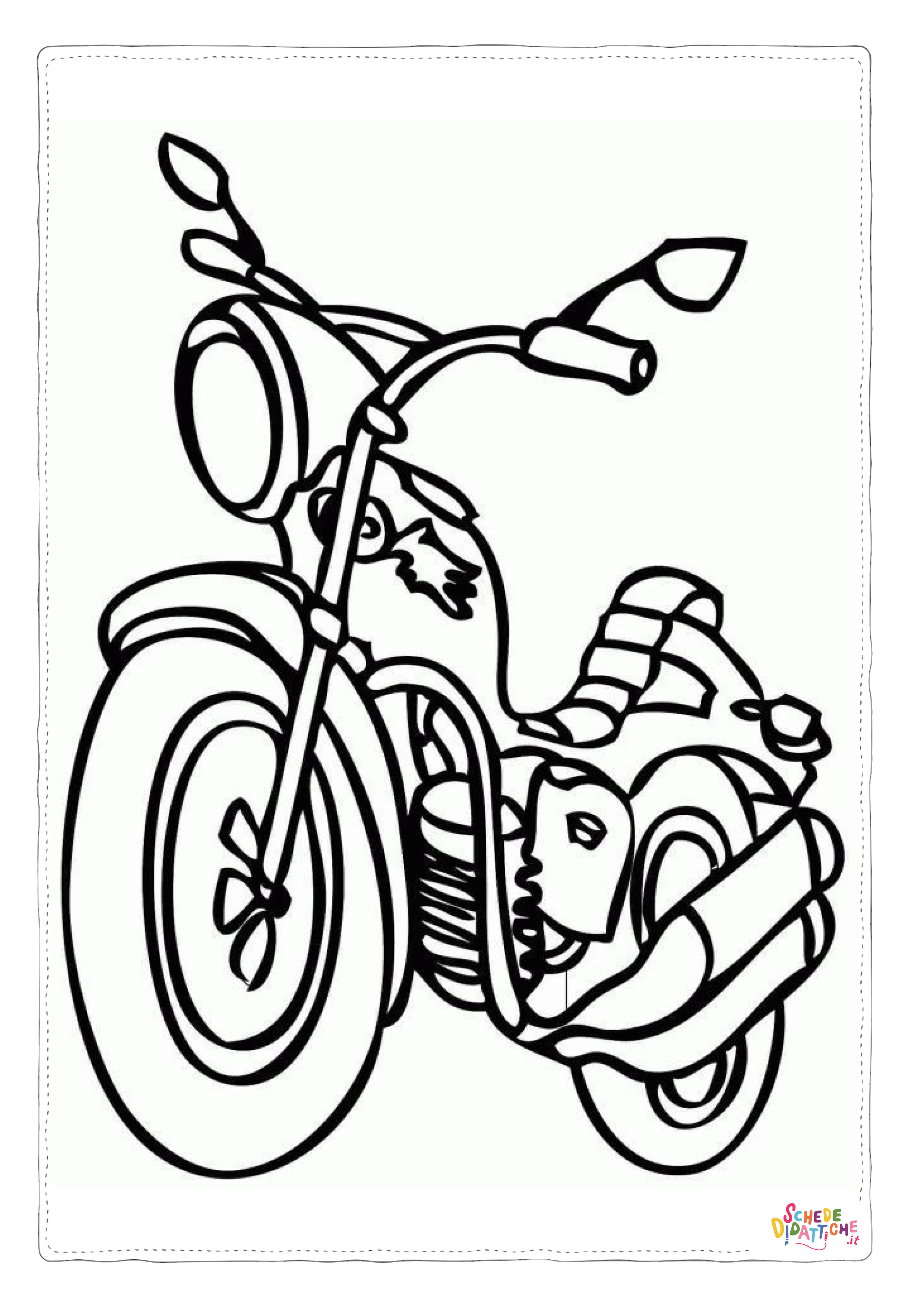 Disegno di moto da stampare e colorare 10