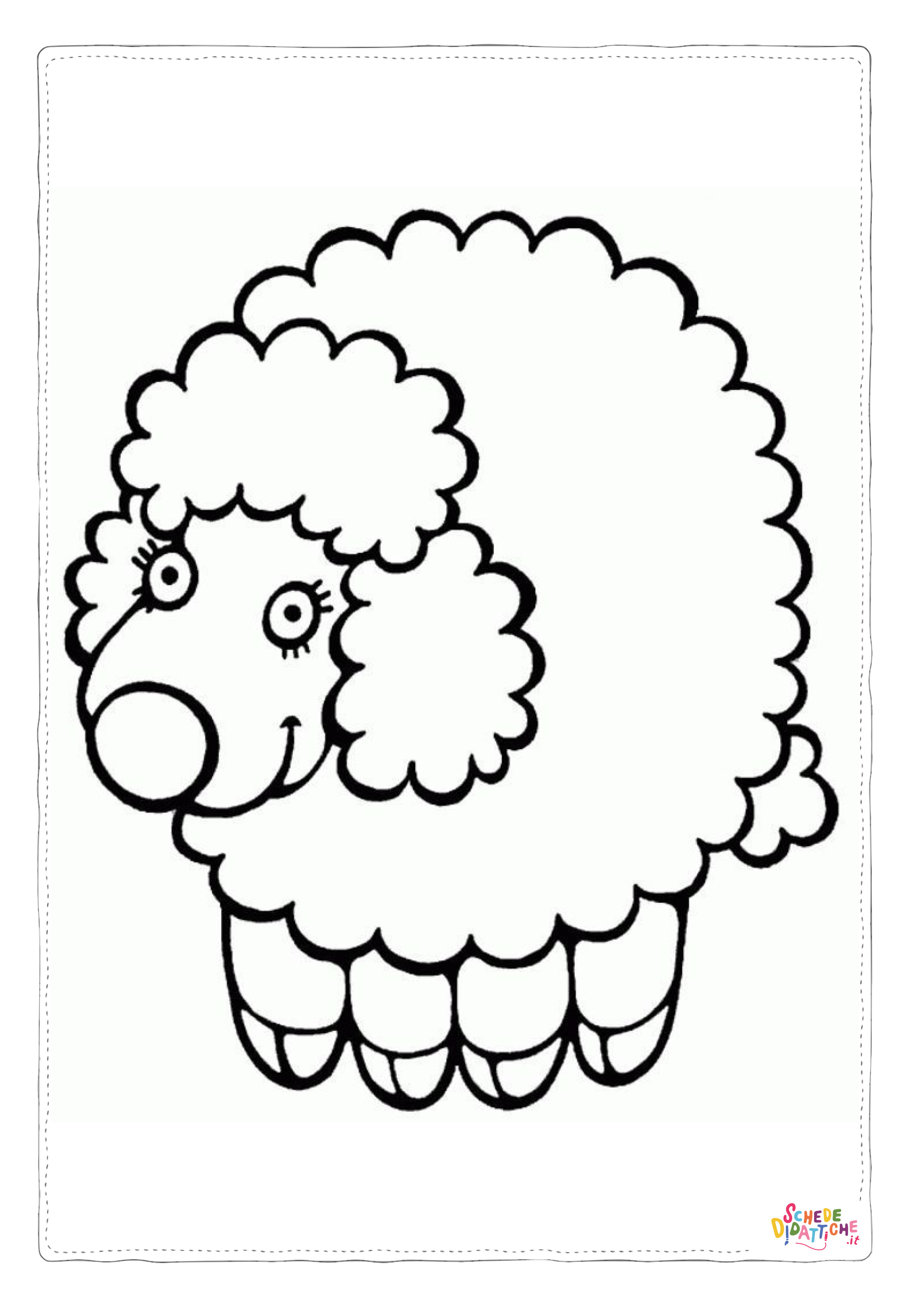Disegno "Disegno di pecora da stampare e colorare 78" Disegno di pecora da stampare e colorare 78