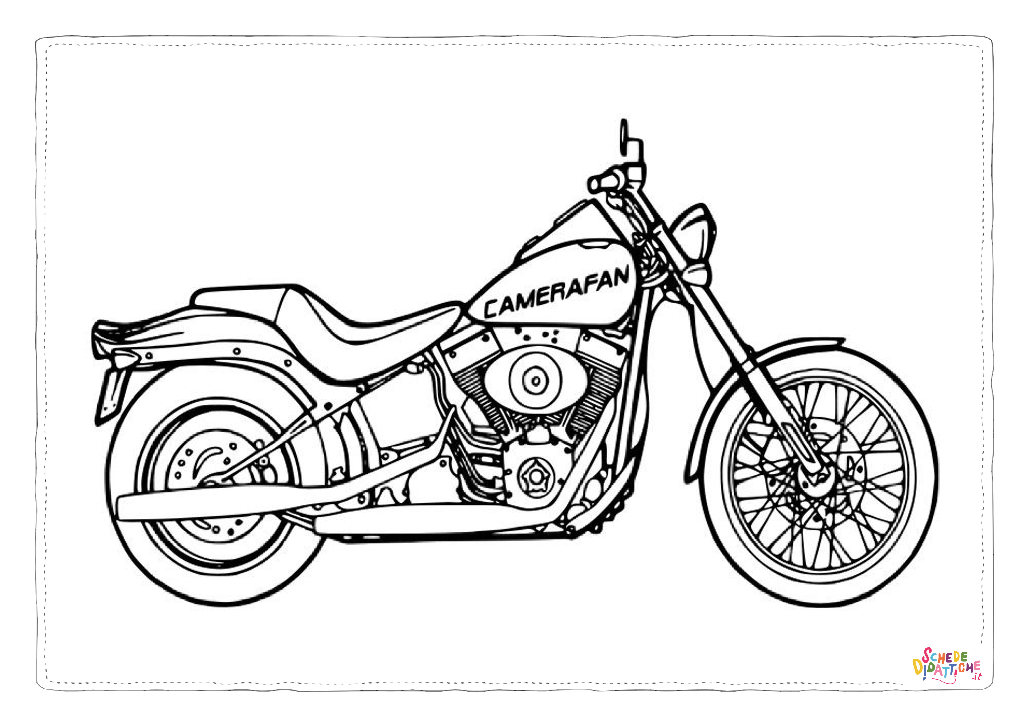 Disegno di moto da stampare e colorare 18