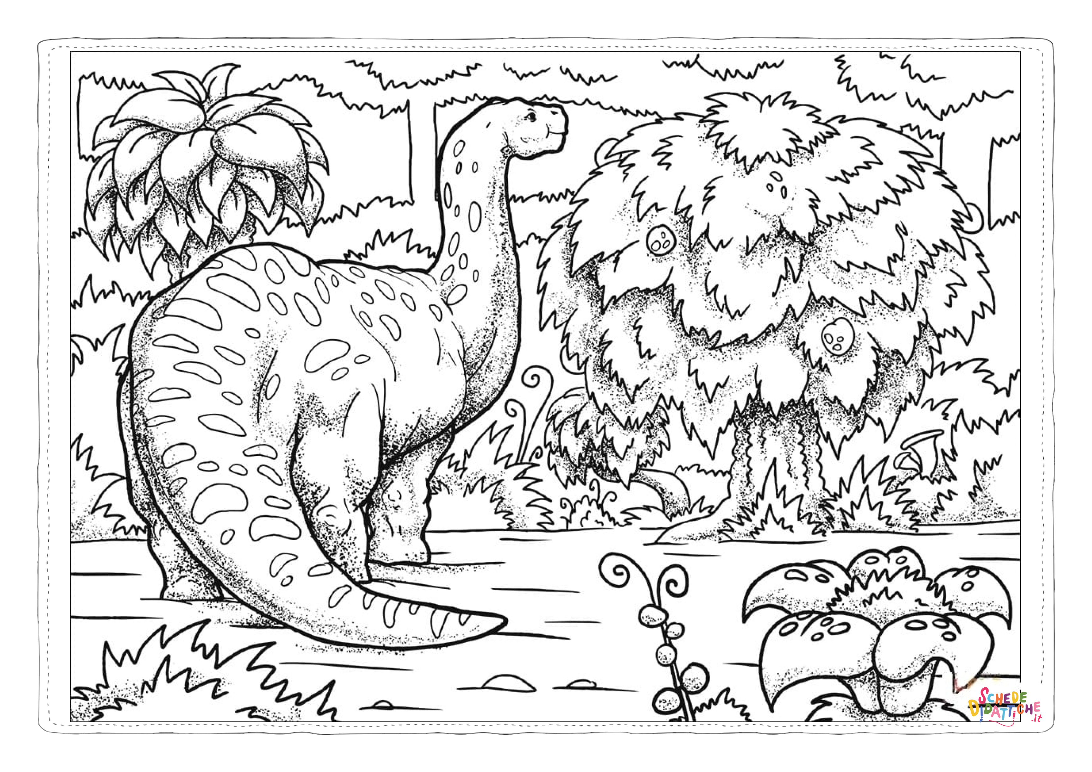 Disegno "Disegno di Brachiosauro da stampare e colorare 11" Disegno di Brachiosauro da stampare e colorare 11