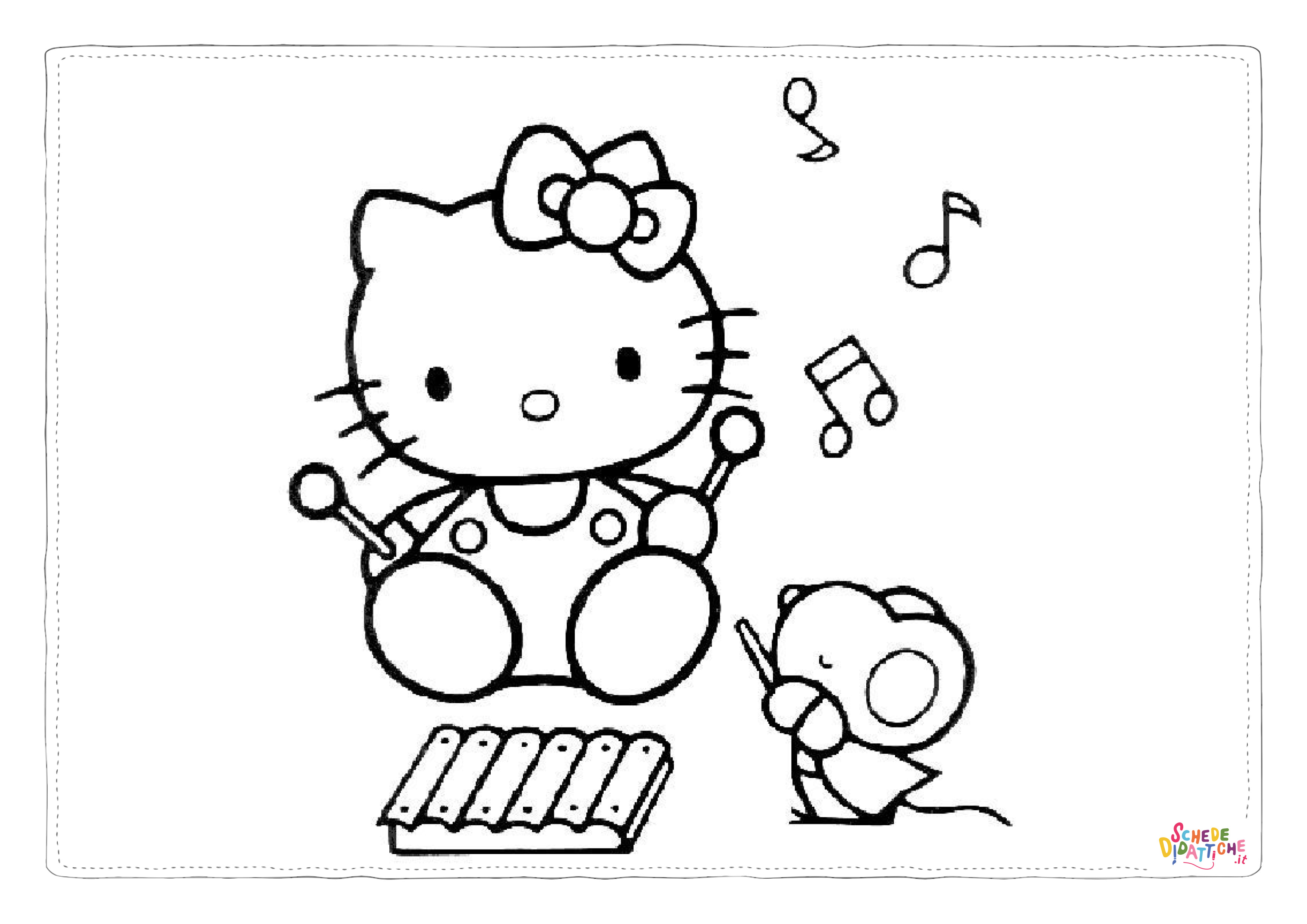 Disegno "Disegno di Hello Kitty da stampare e colorare 186" Disegno di Hello Kitty da stampare e colorare 186