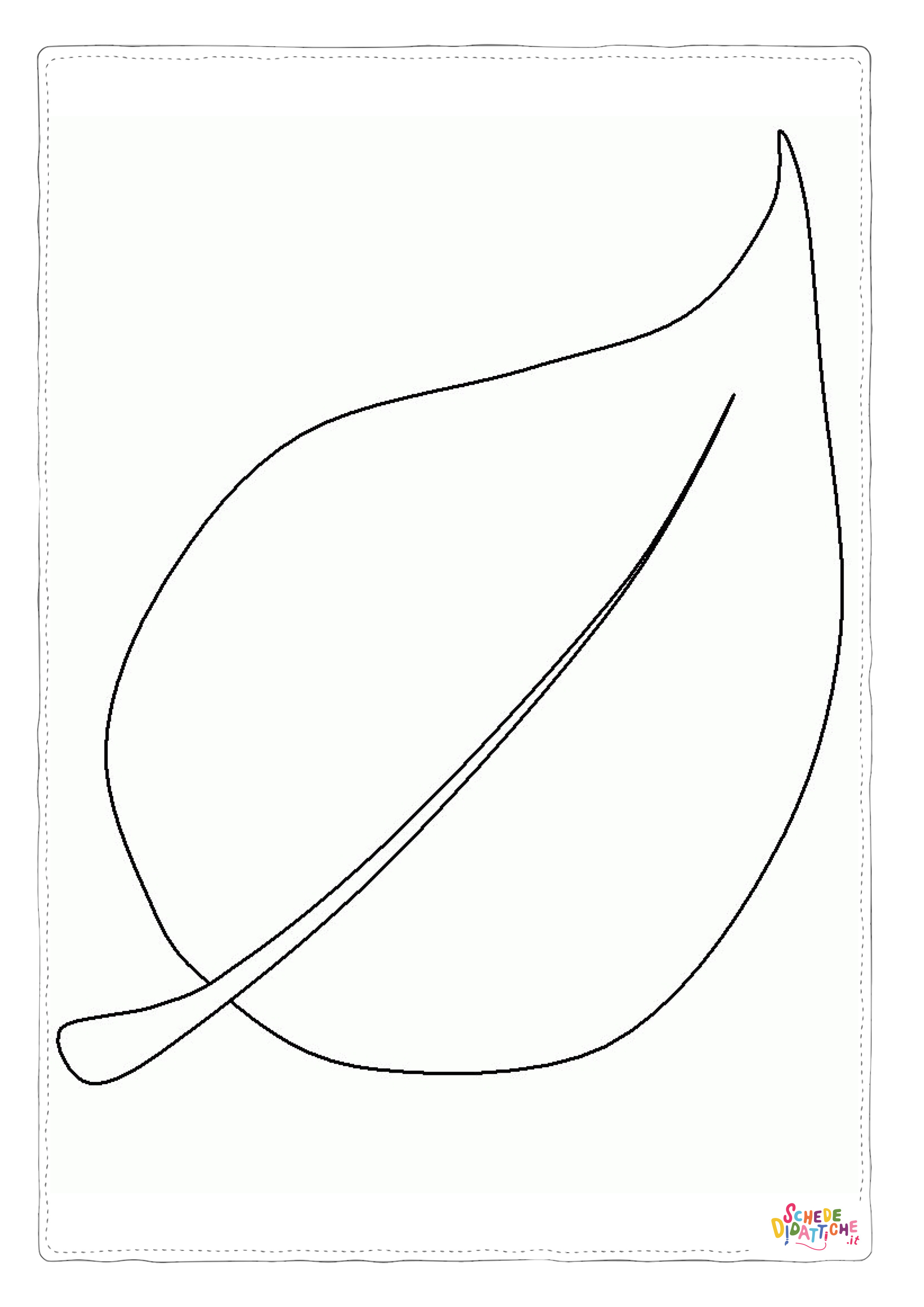 Disegno "Disegno di foglia da stampare e colorare 69" Disegno di foglia da stampare e colorare 69