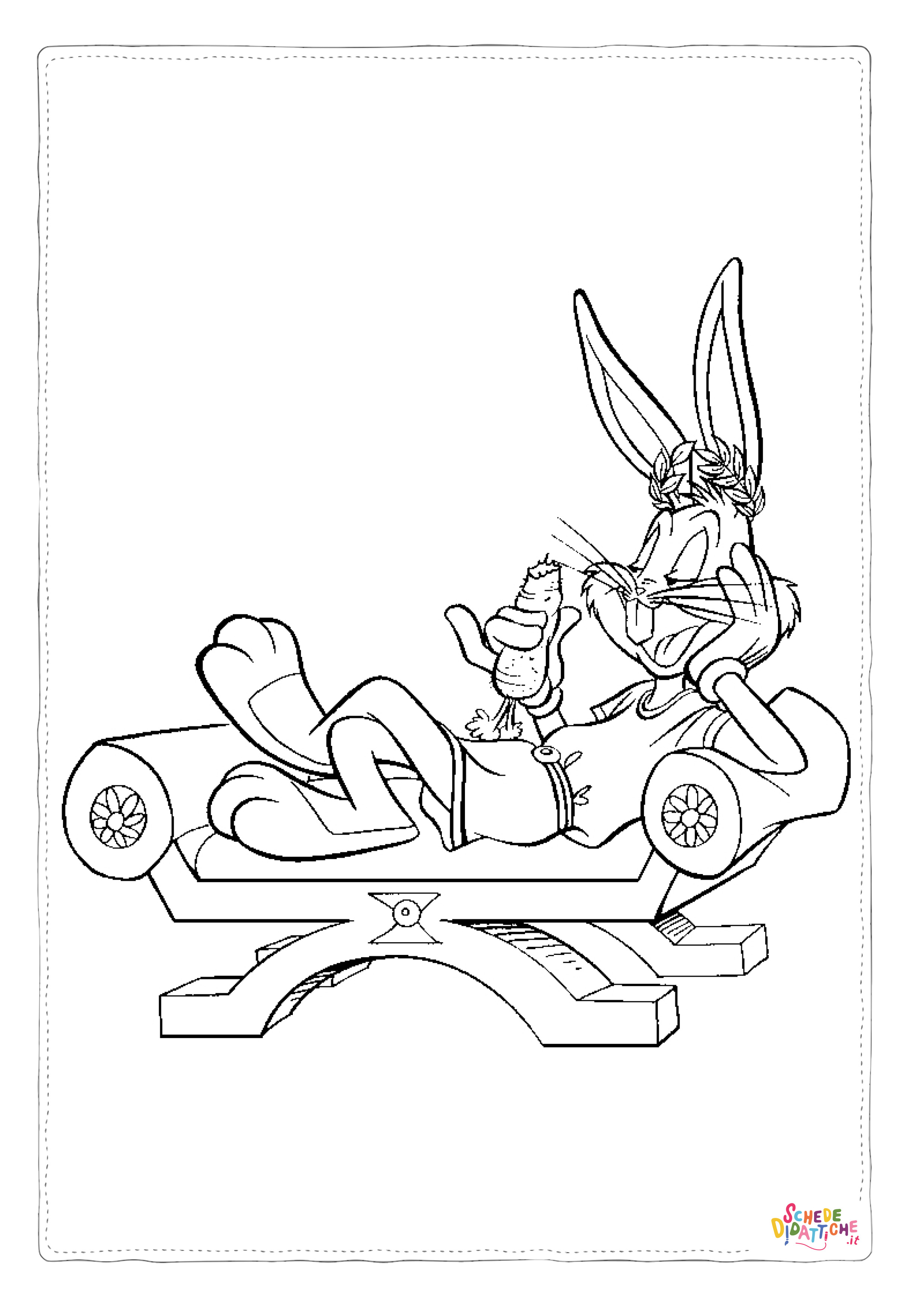 Disegno "Disegno di Bugs Bunny da stampare e colorare 3" Disegno di Bugs Bunny da stampare e colorare 3