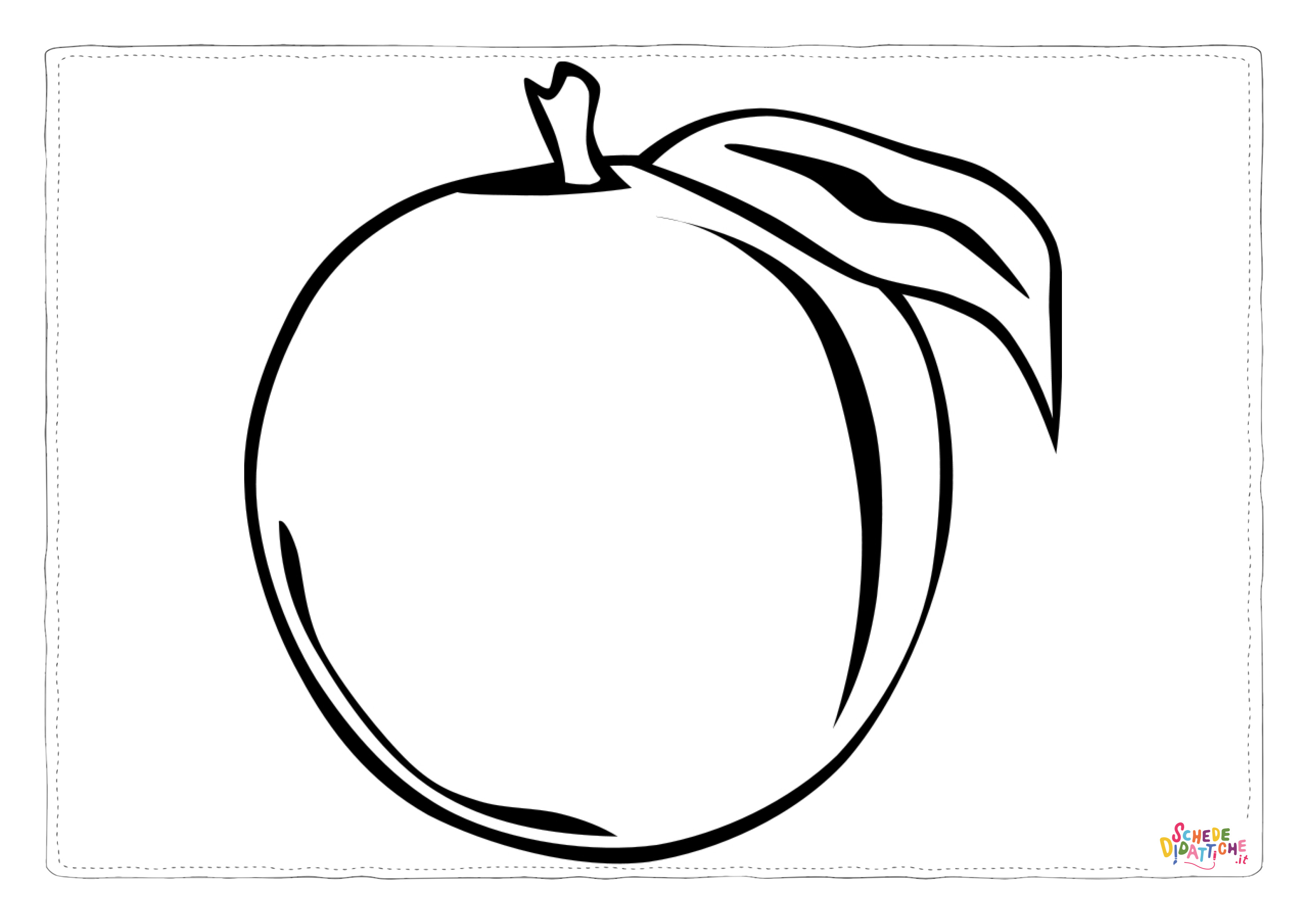 Disegno "Disegno di mela da stampare e colorare 2" Disegno di mela da stampare e colorare 2