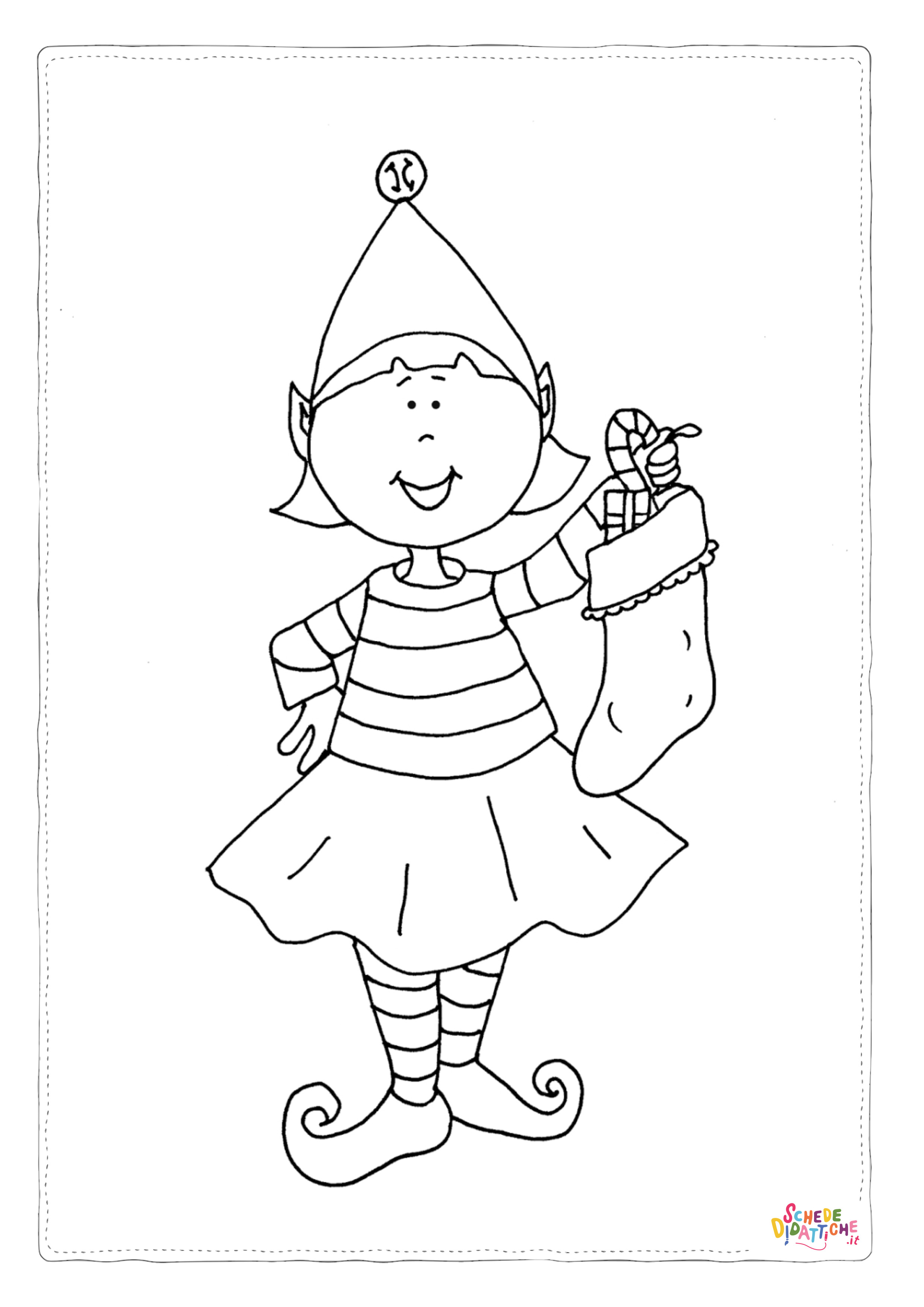 Disegno "Disegno di gnomo e folletto da stampare e colorare 12" Disegno di gnomo e folletto da stampare e colorare 12