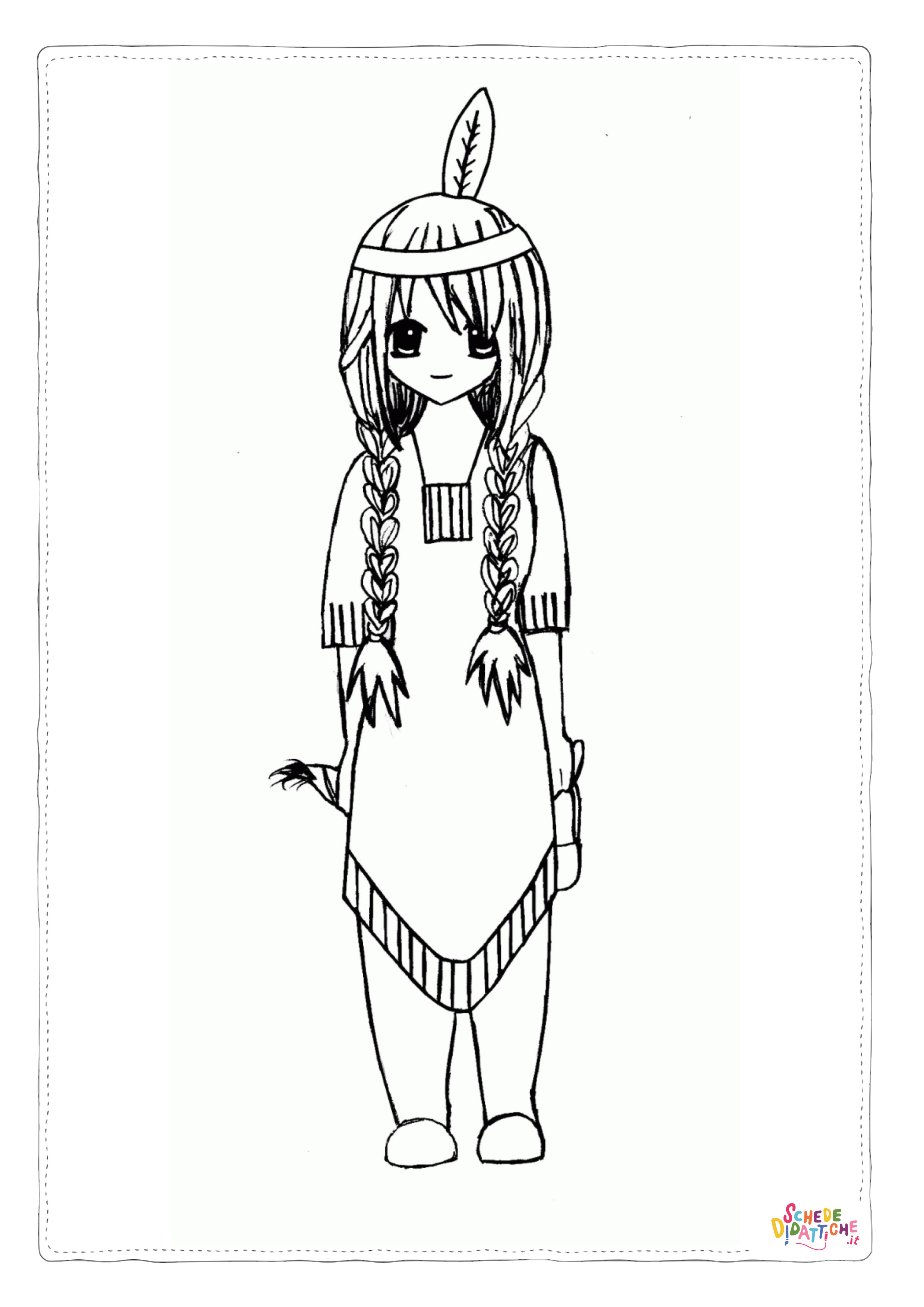 Disegno di Indiani d'America da stampare e colorare 55