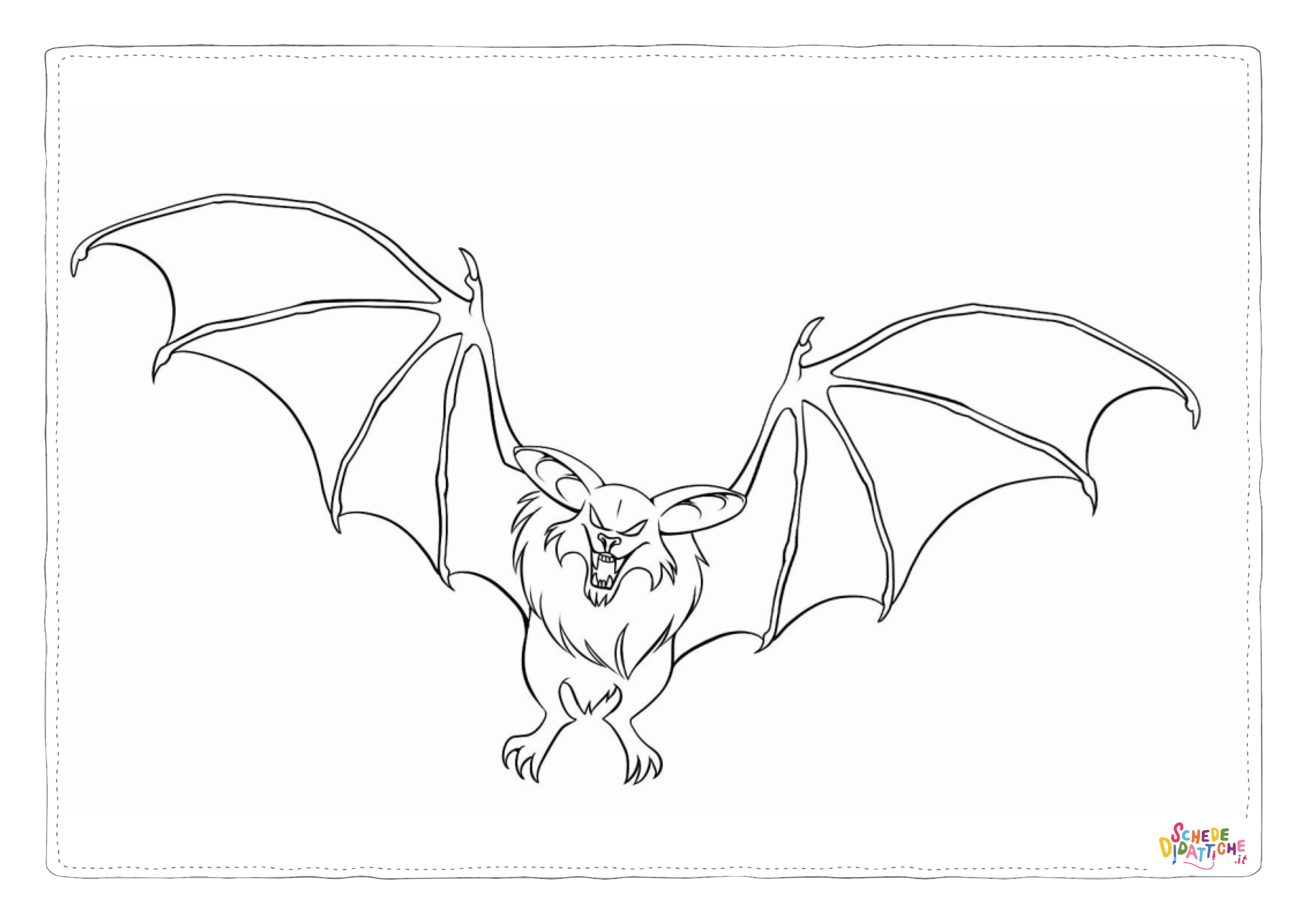 Disegno di pipistrello da stampare e colorare 8