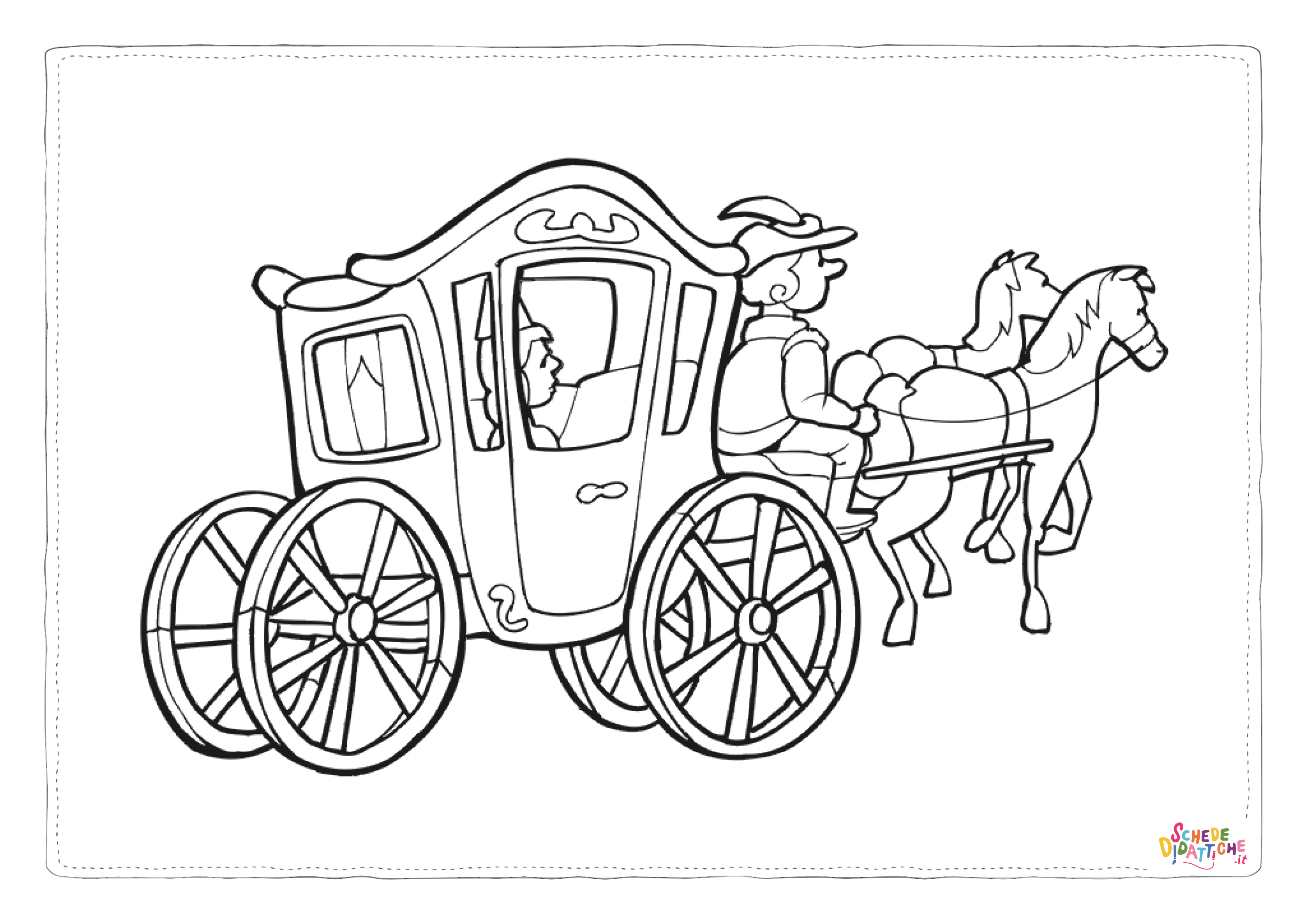 Disegno "Disegno di carrozza da stampare e colorare 15" Disegno di carrozza da stampare e colorare 15