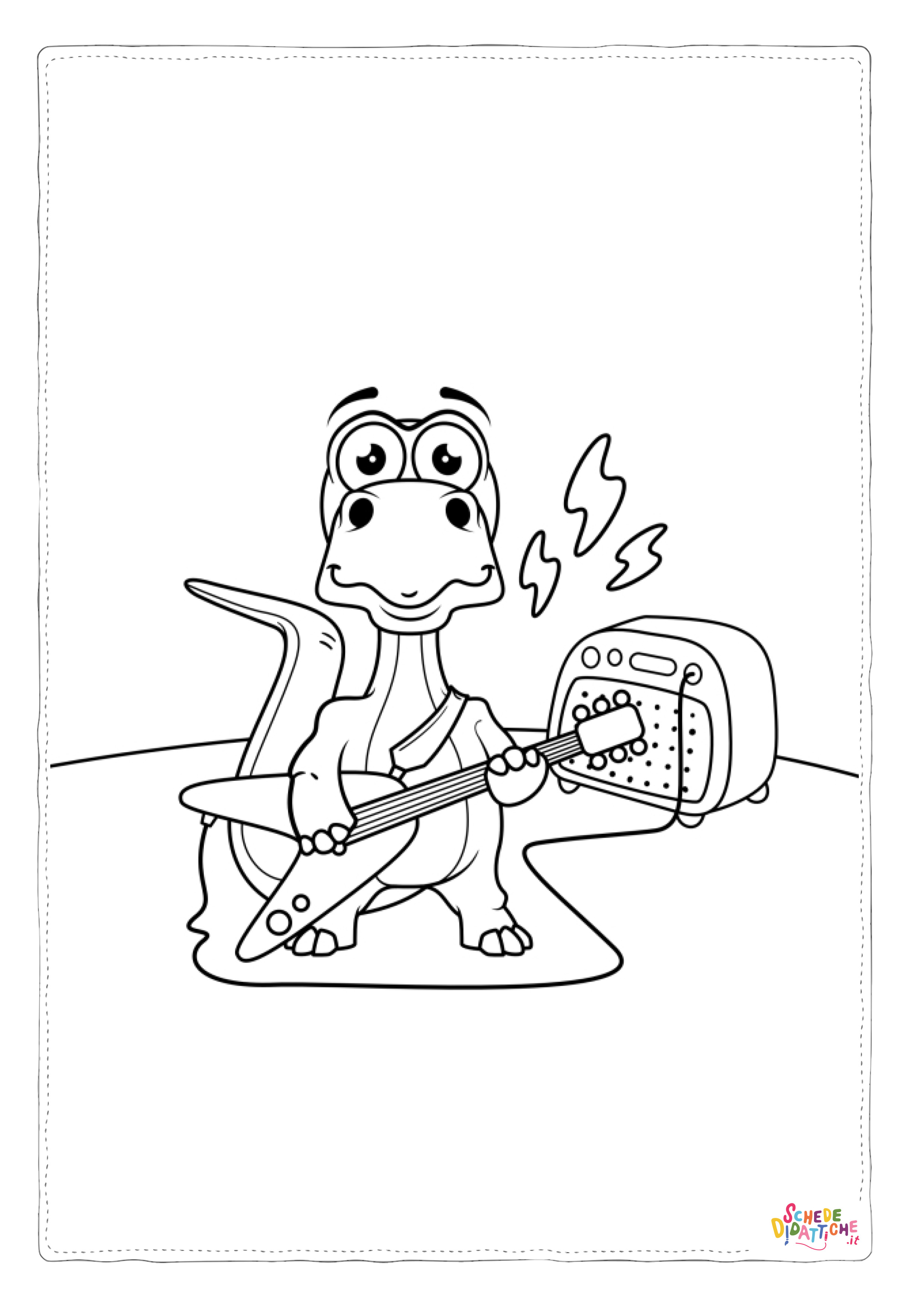 Disegno "Disegno di Dino da stampare e colorare 7" Disegno di Dino da stampare e colorare 7