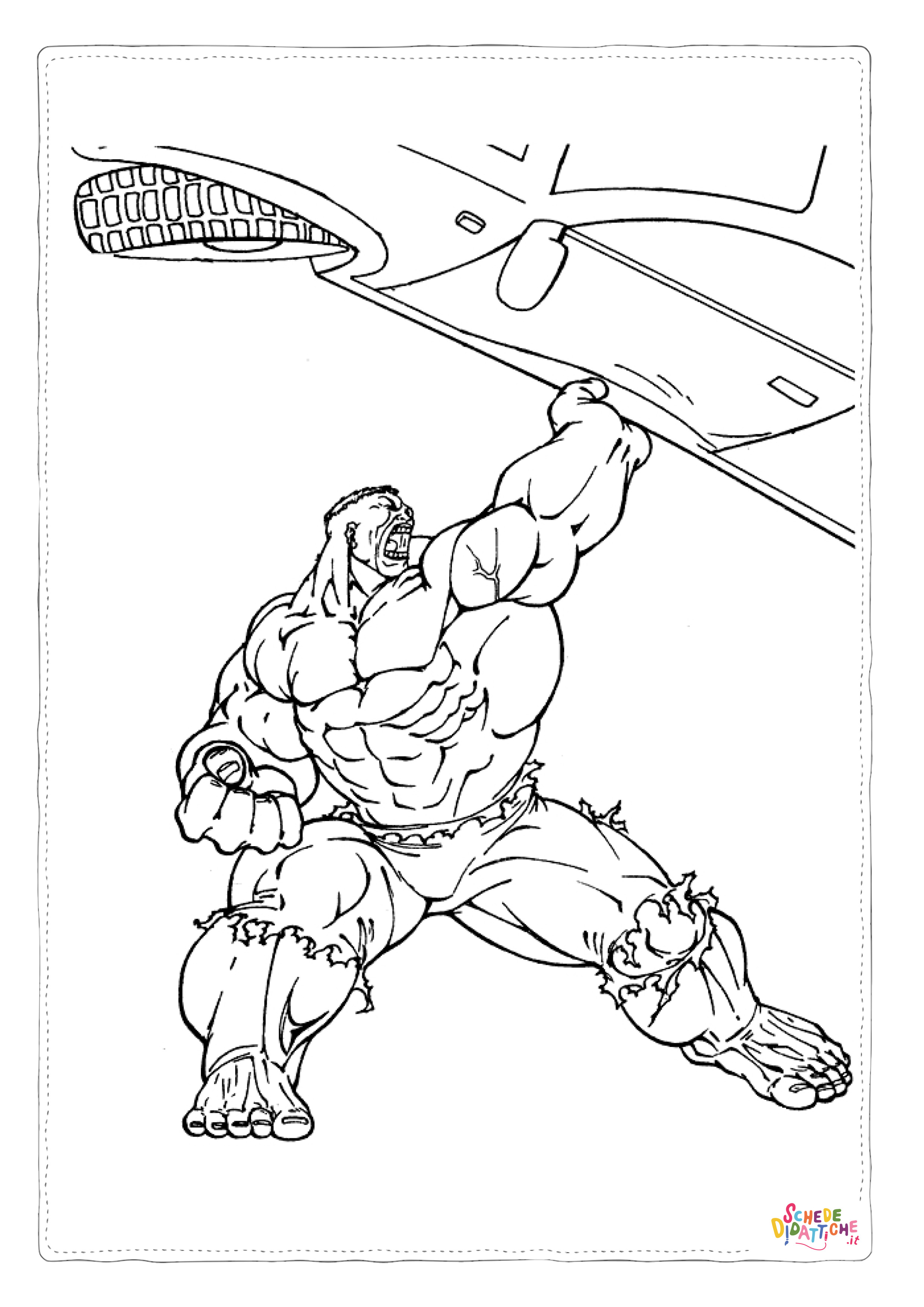 Disegno "Disegno di Hulk da stampare e colorare 139" Disegno di Hulk da stampare e colorare 139