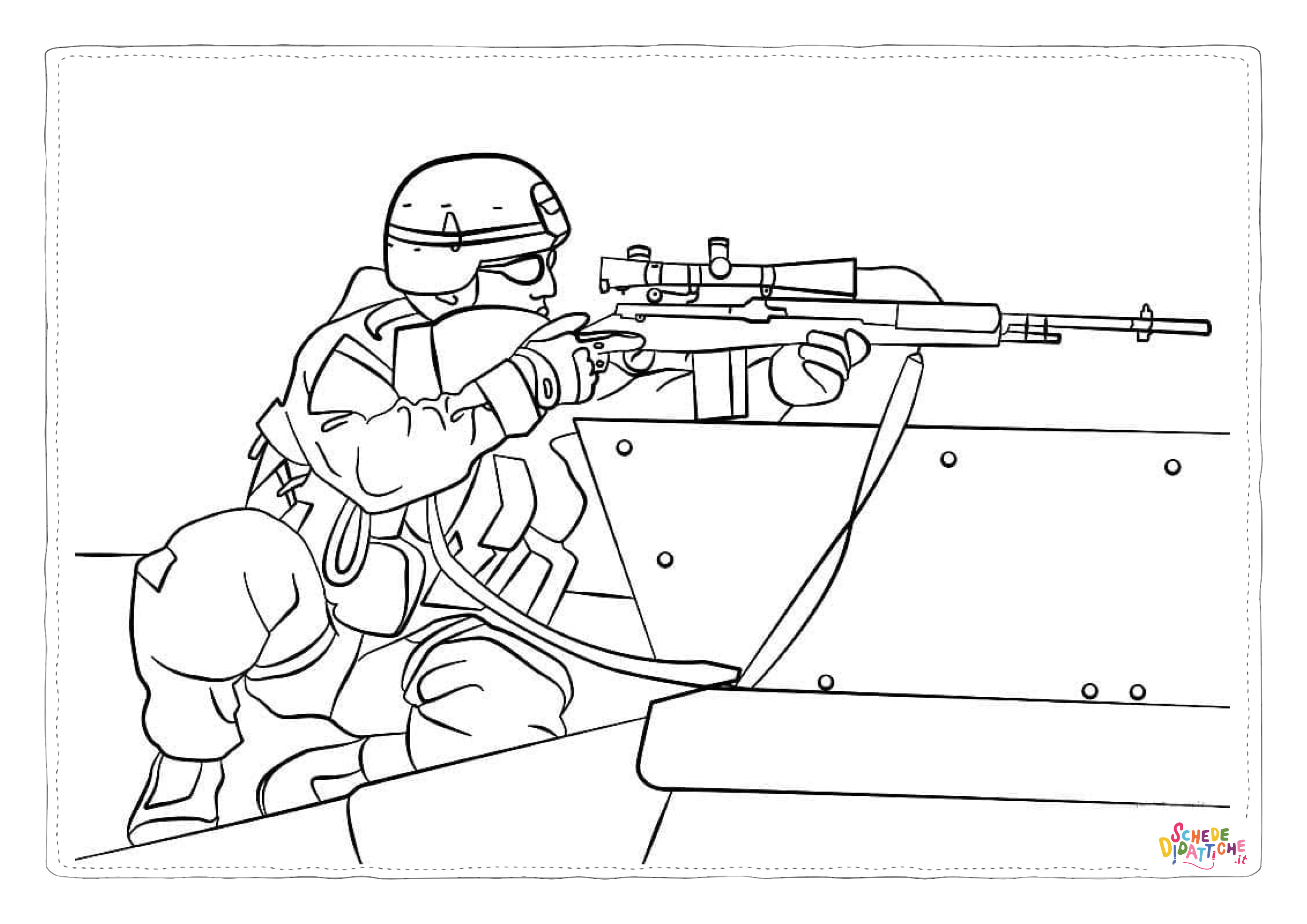 Disegno di soldato da stampare e colorare 19