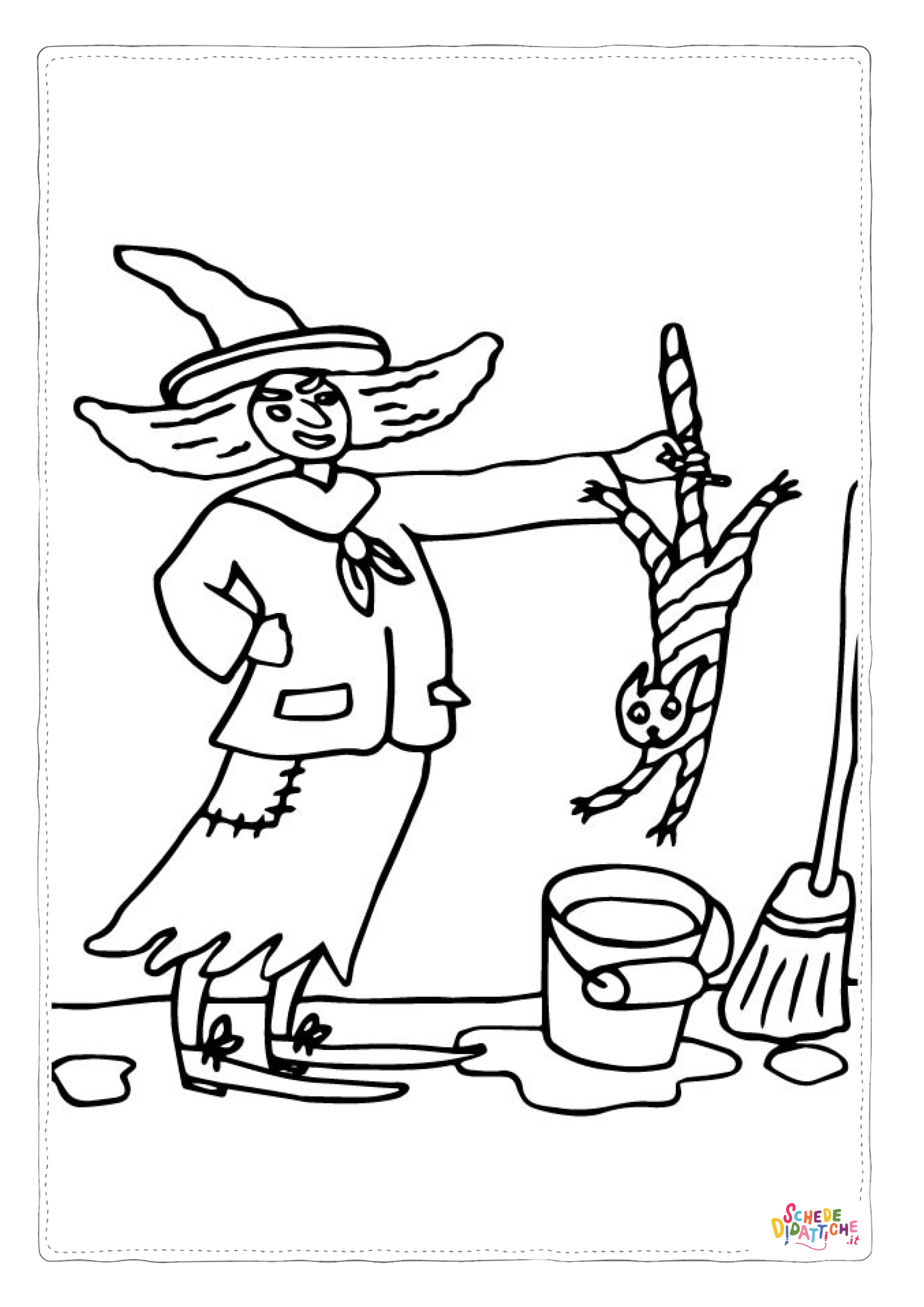 Disegno "Disegno di gatto di halloween da stampare e colorare 14" Disegno di gatto di halloween da stampare e colorare 14