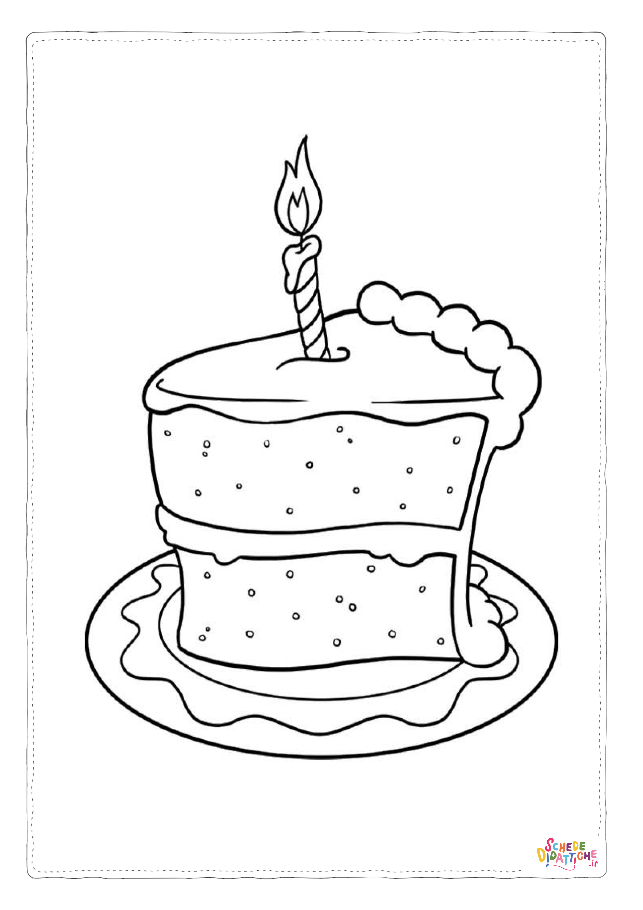 Disegno "Disegno di compleanno da stampare e colorare 4" Disegno di compleanno da stampare e colorare 4