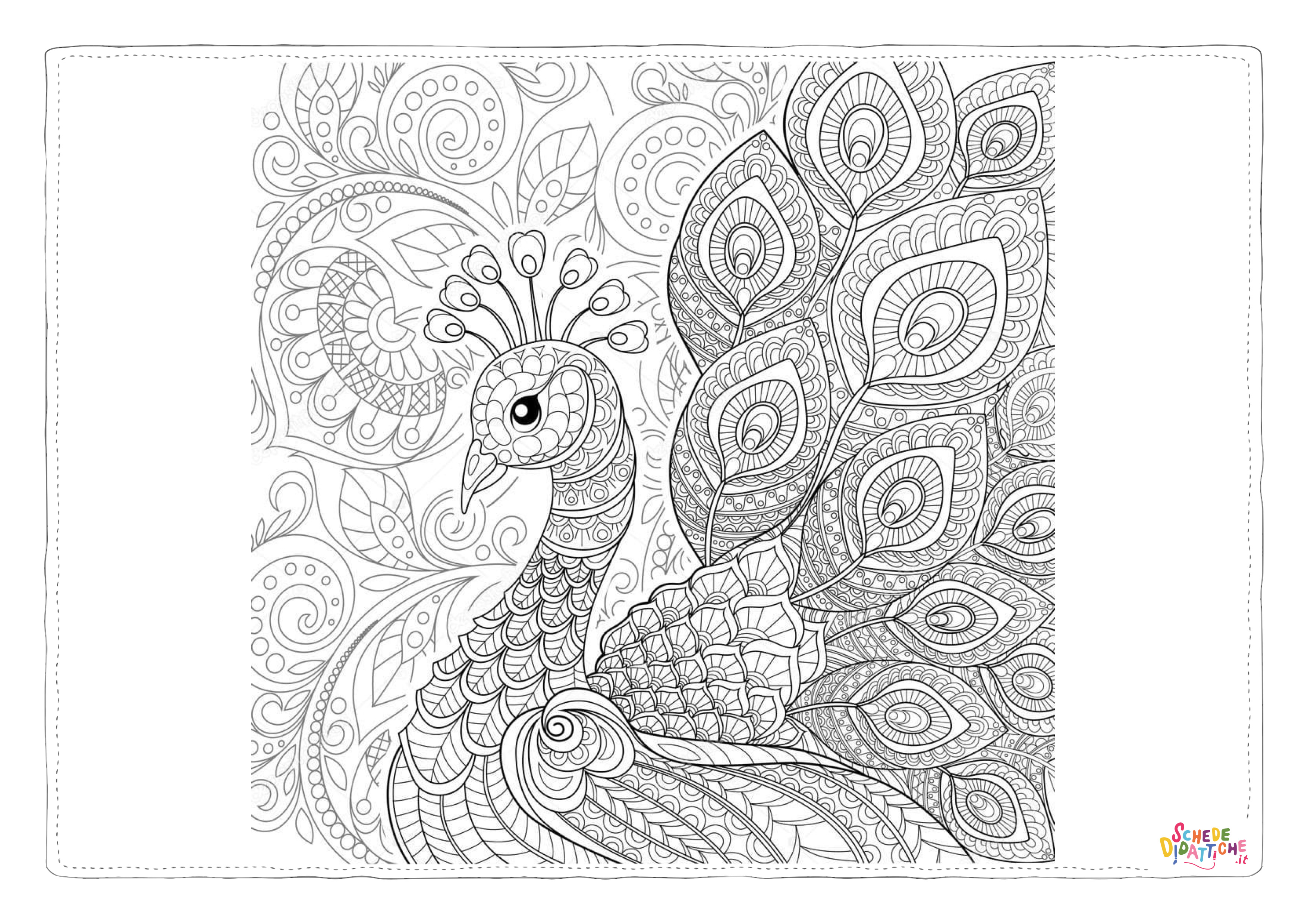 Disegno di mandala da stampare e colorare 1019