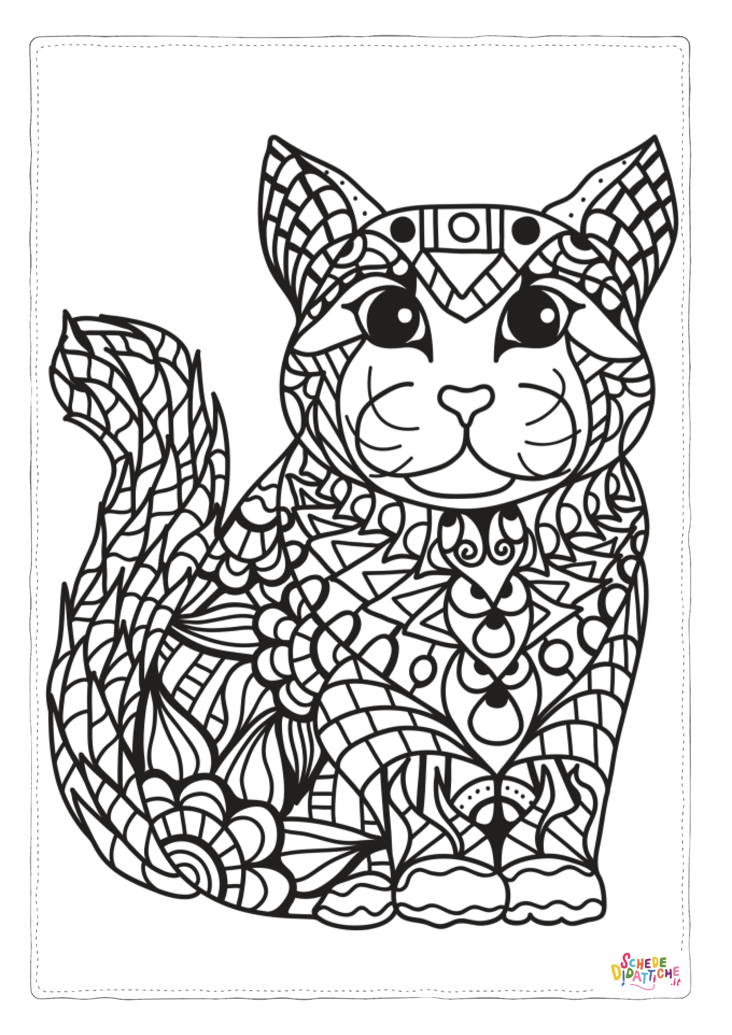 Disegno "Disegno di mandala da stampare e colorare 112" Disegno di mandala da stampare e colorare 112
