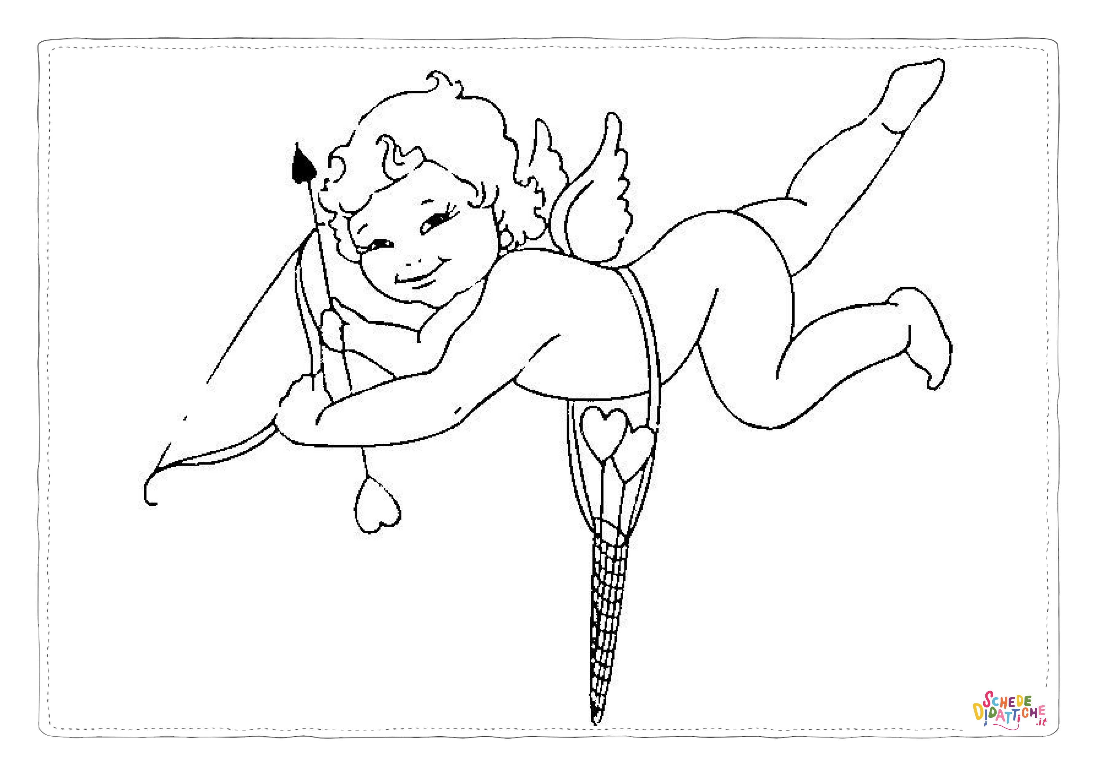 Disegno "Disegno di Cupido da stampare e colorare 24" Disegno di Cupido da stampare e colorare 24