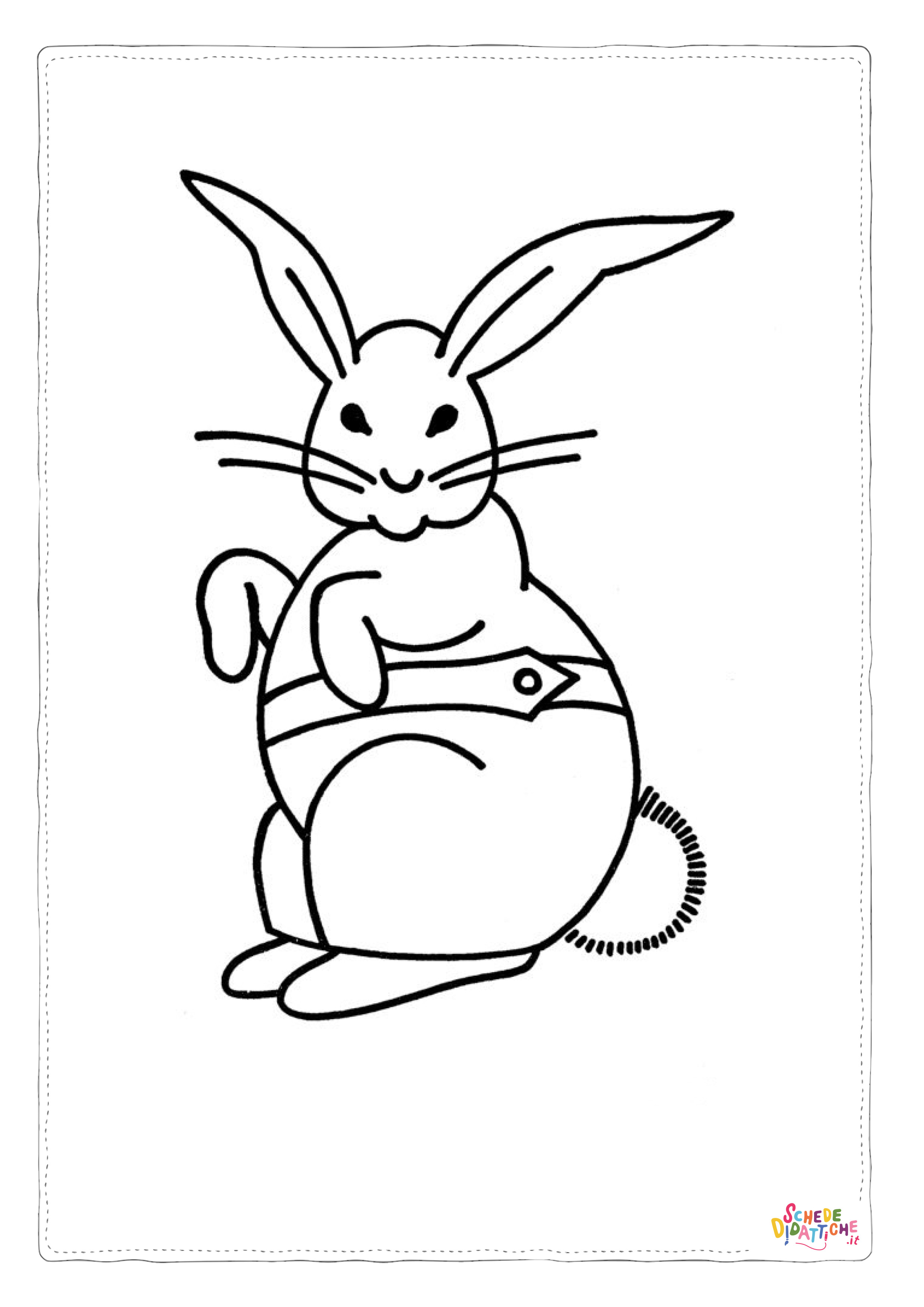 Disegno "Disegno di coniglio da stampare e colorare 4" Disegno di coniglio da stampare e colorare 4