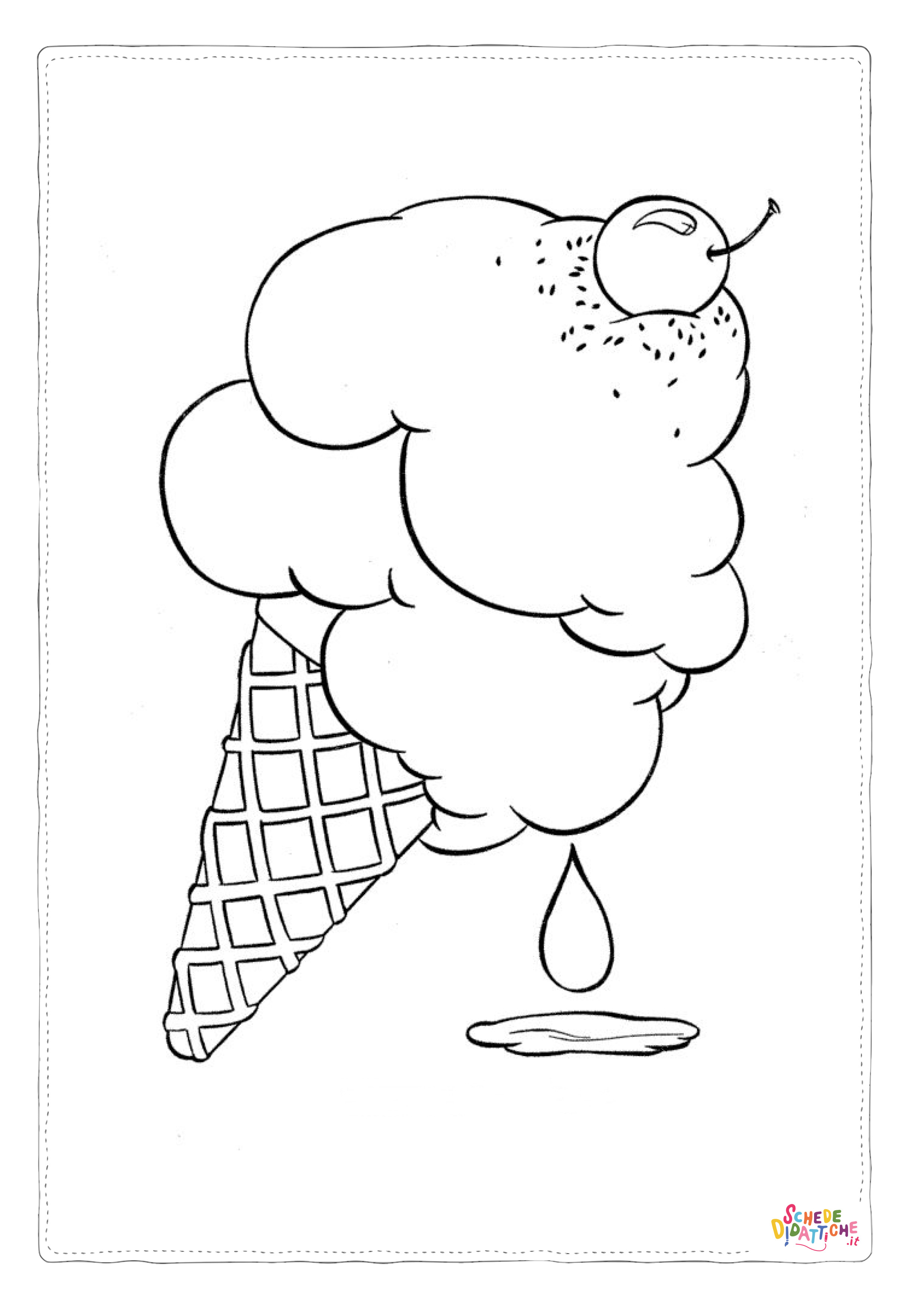 Disegno "Disegno di gelato da stampare e colorare 55" Disegno di gelato da stampare e colorare 55