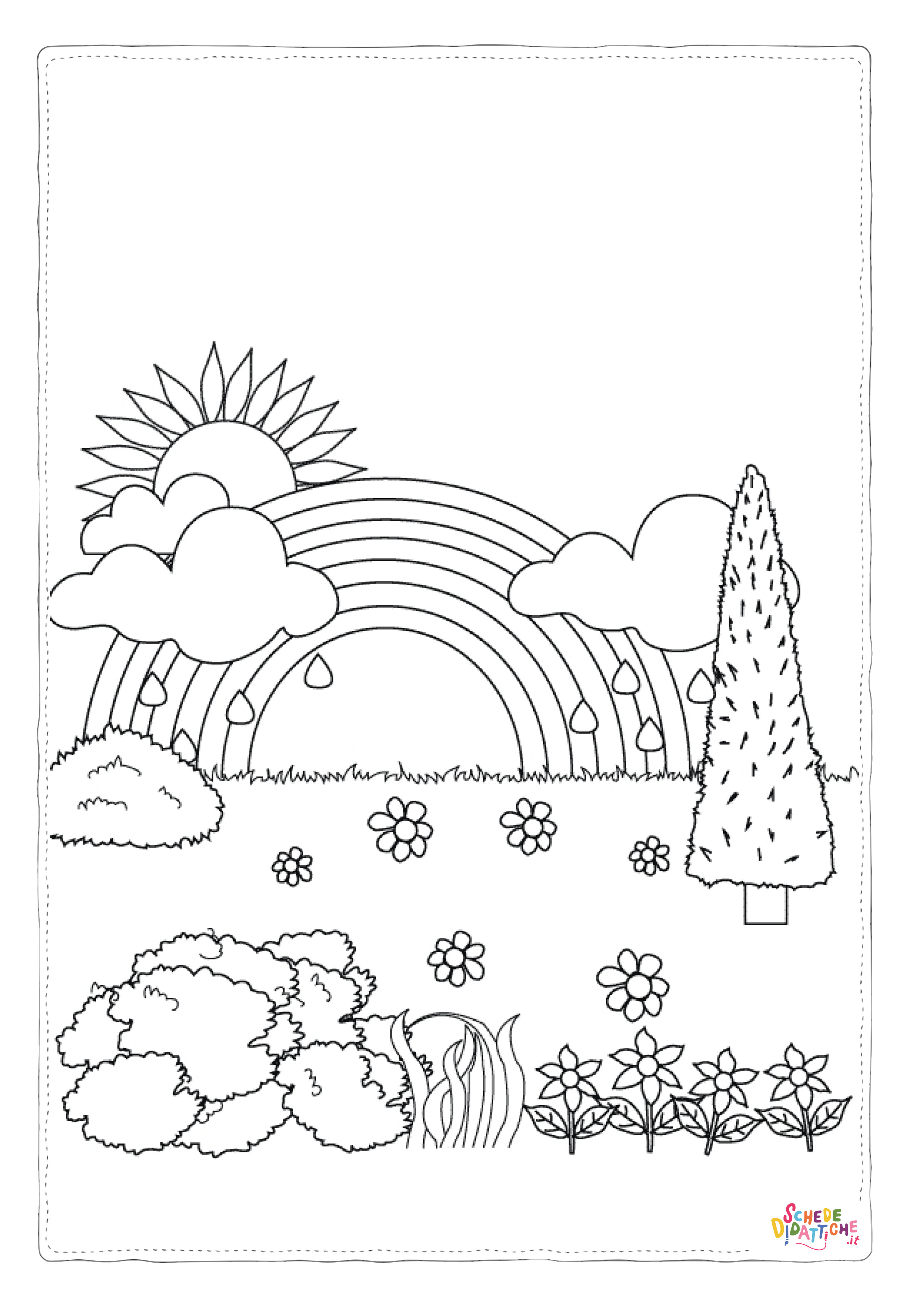 Disegno "Disegno di arcobaleno da stampare e colorare 41" Disegno di arcobaleno da stampare e colorare 41