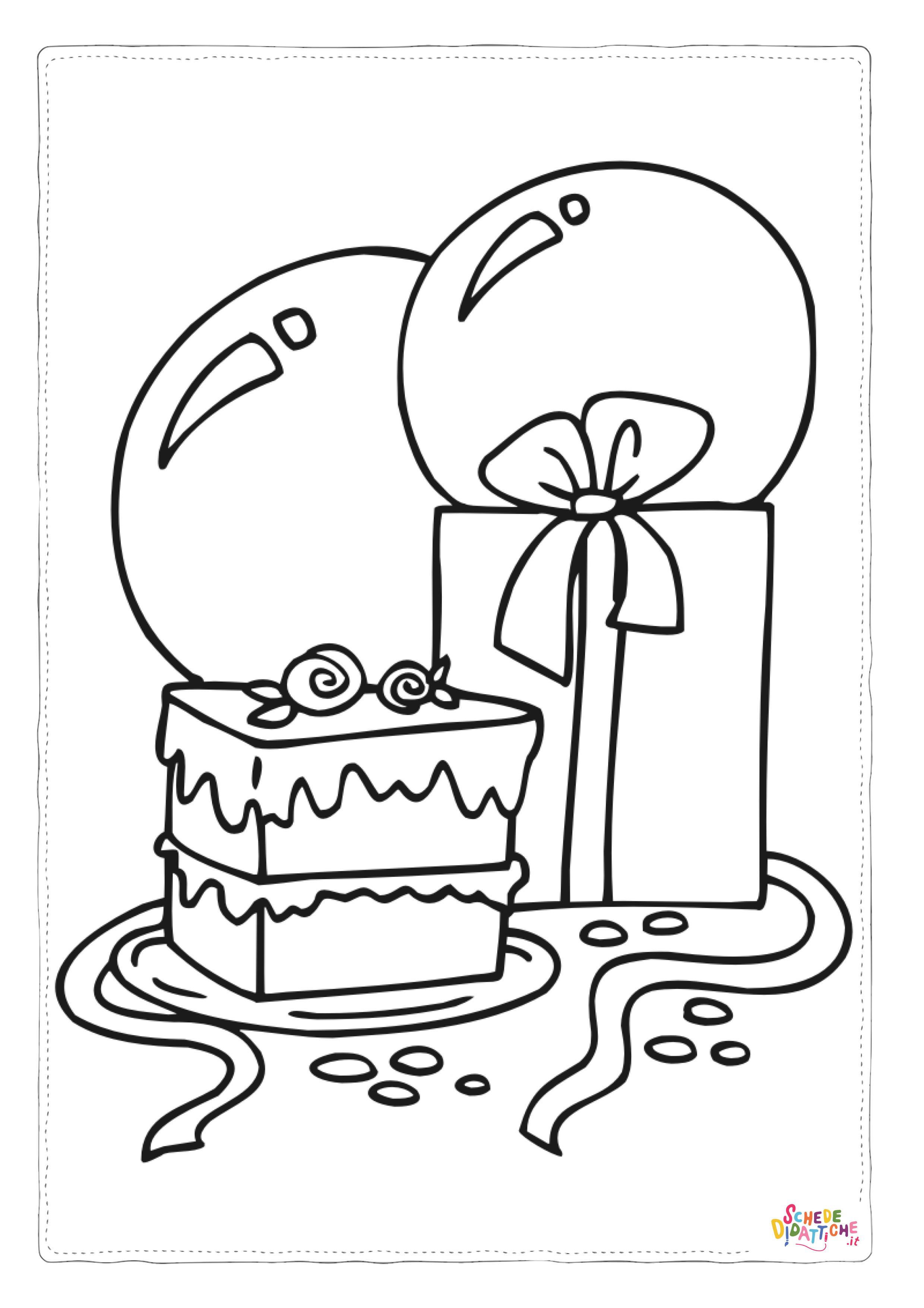 Disegno "Disegno di compleanno da stampare e colorare 6" Disegno di compleanno da stampare e colorare 6