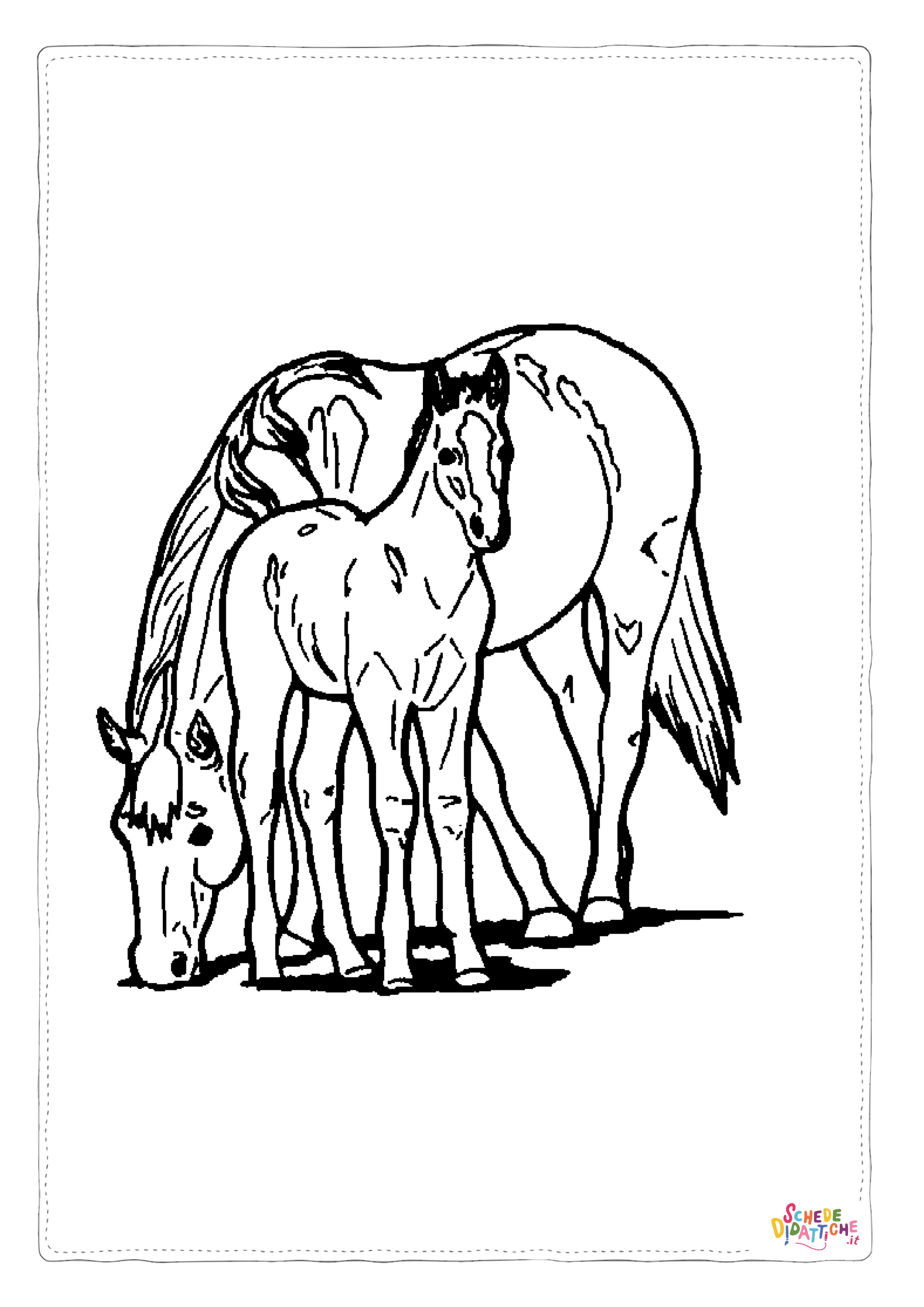 Disegno "Disegno di cavallo da stampare e colorare 47" Disegno di cavallo da stampare e colorare 47
