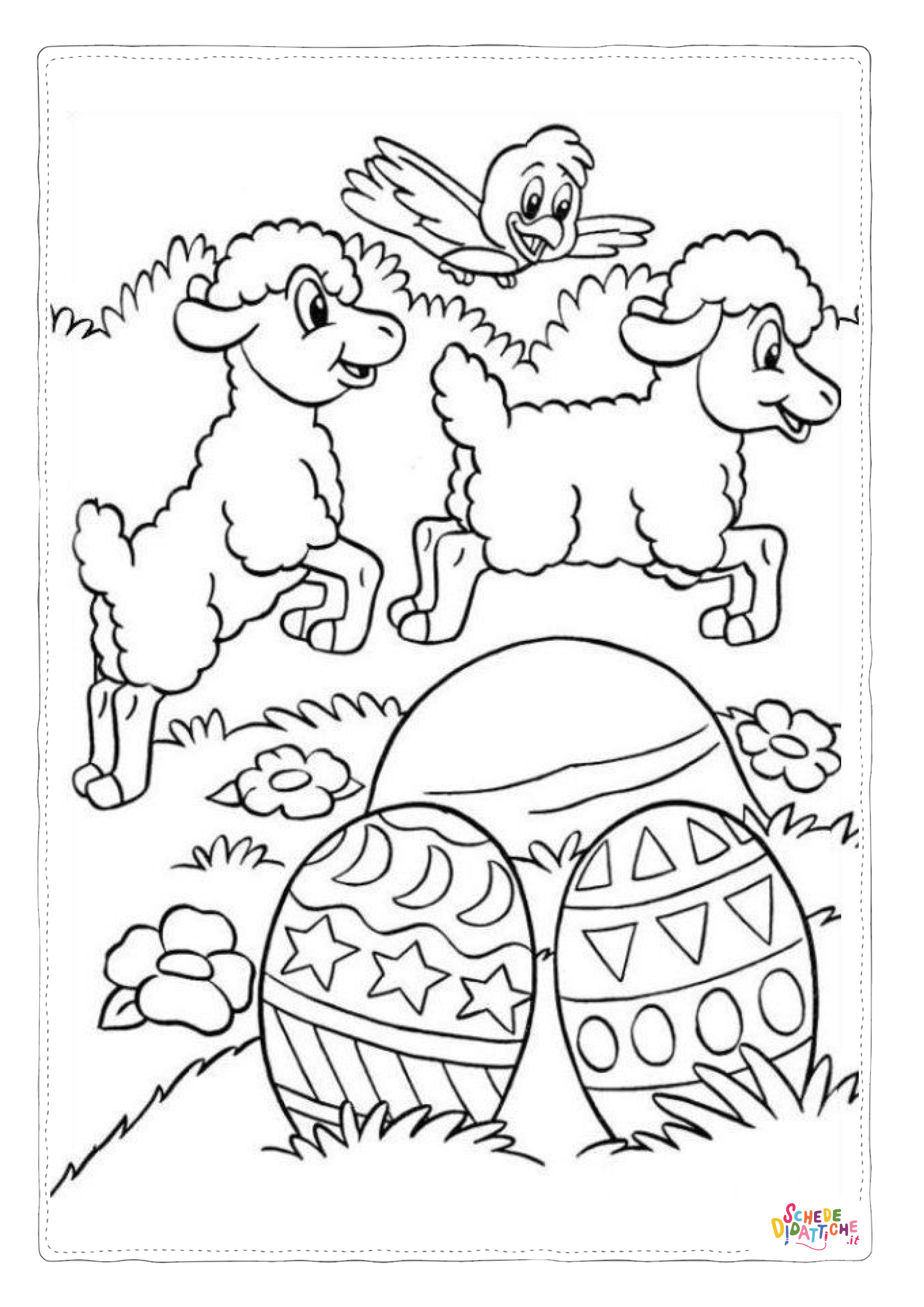 Disegno di uovo di Pasqua da stampare e colorare 270