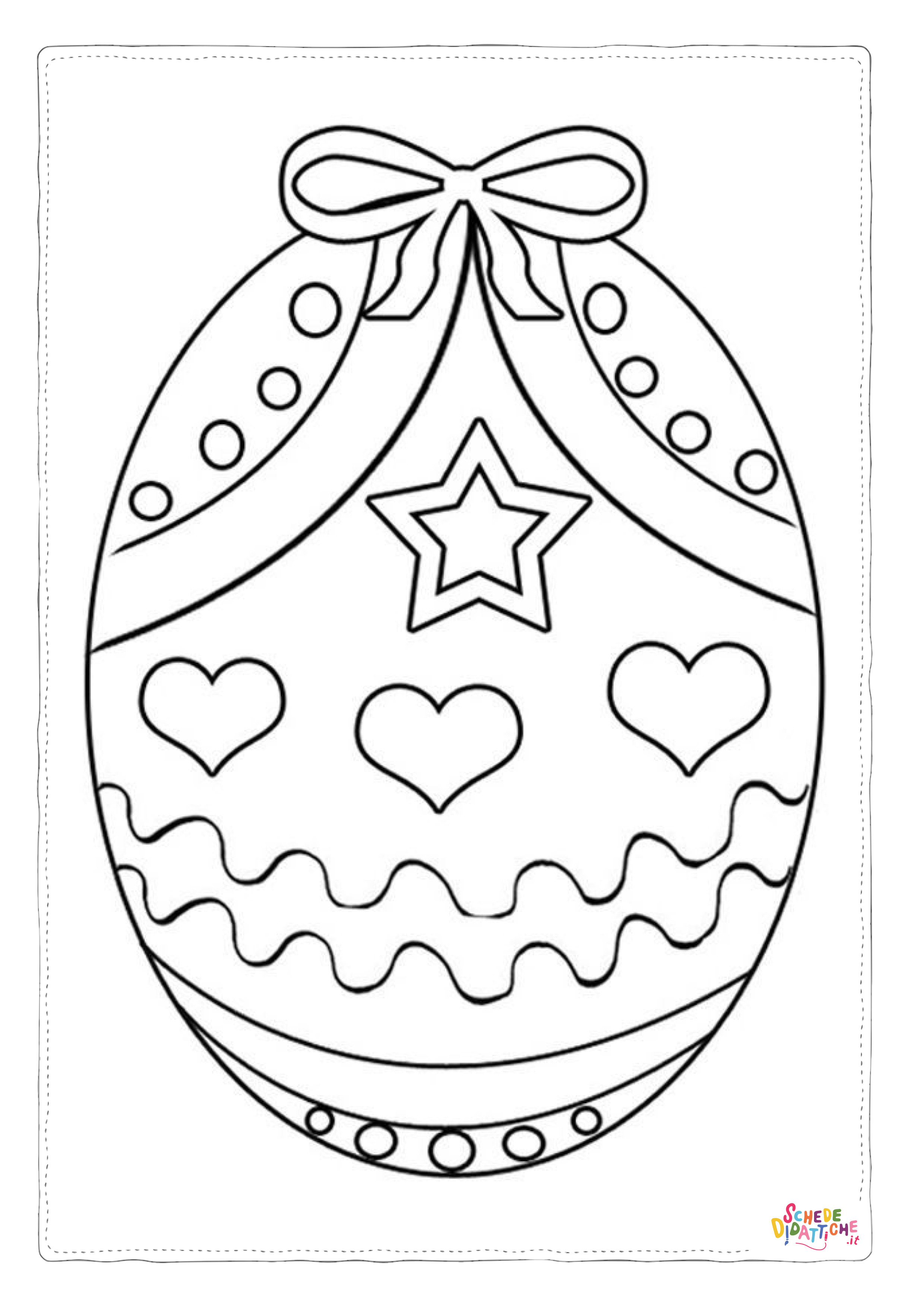 Disegno di uovo di Pasqua da stampare e colorare 190