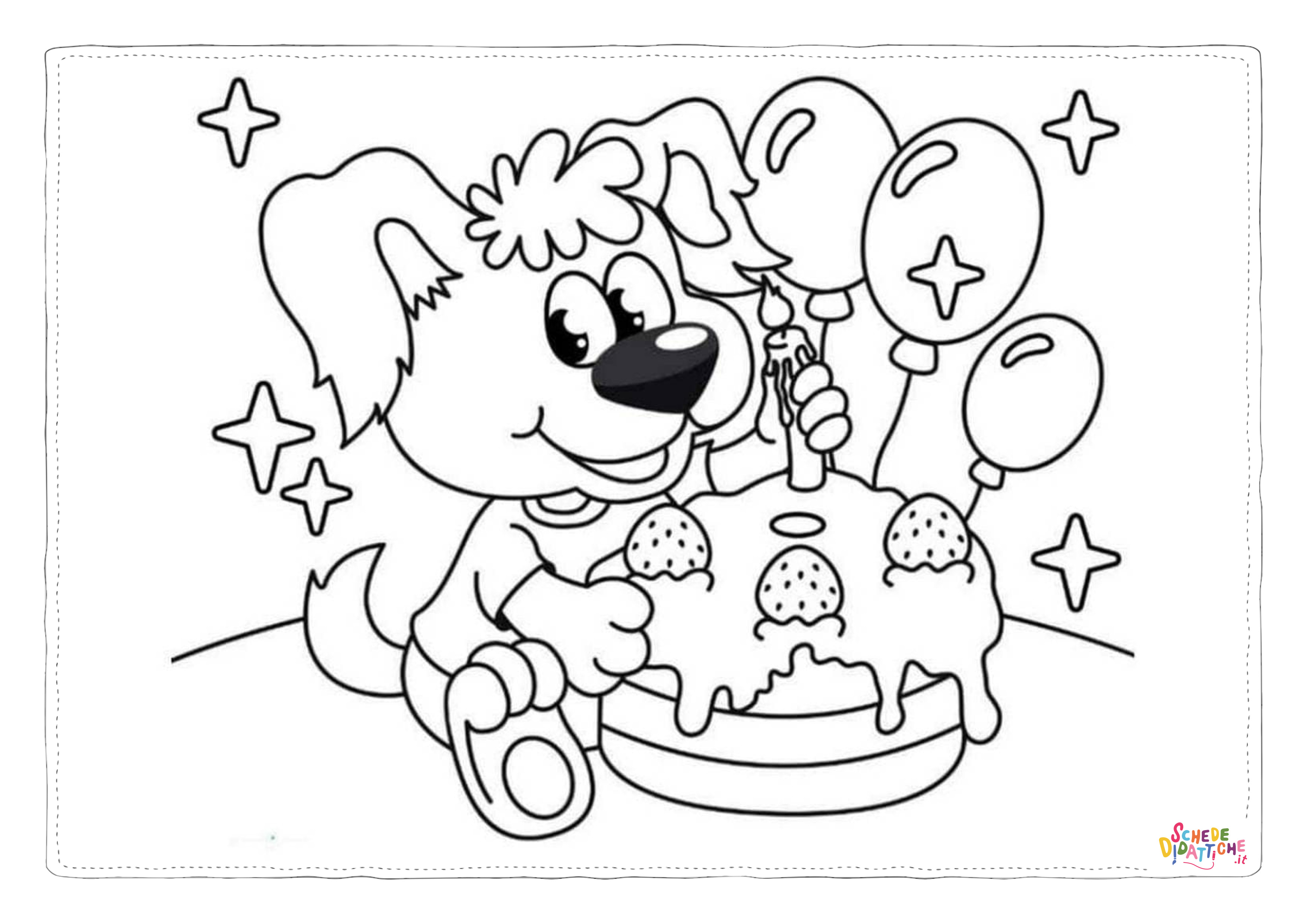 Disegno "Disegno di compleanno da stampare e colorare 62" Disegno di compleanno da stampare e colorare 62