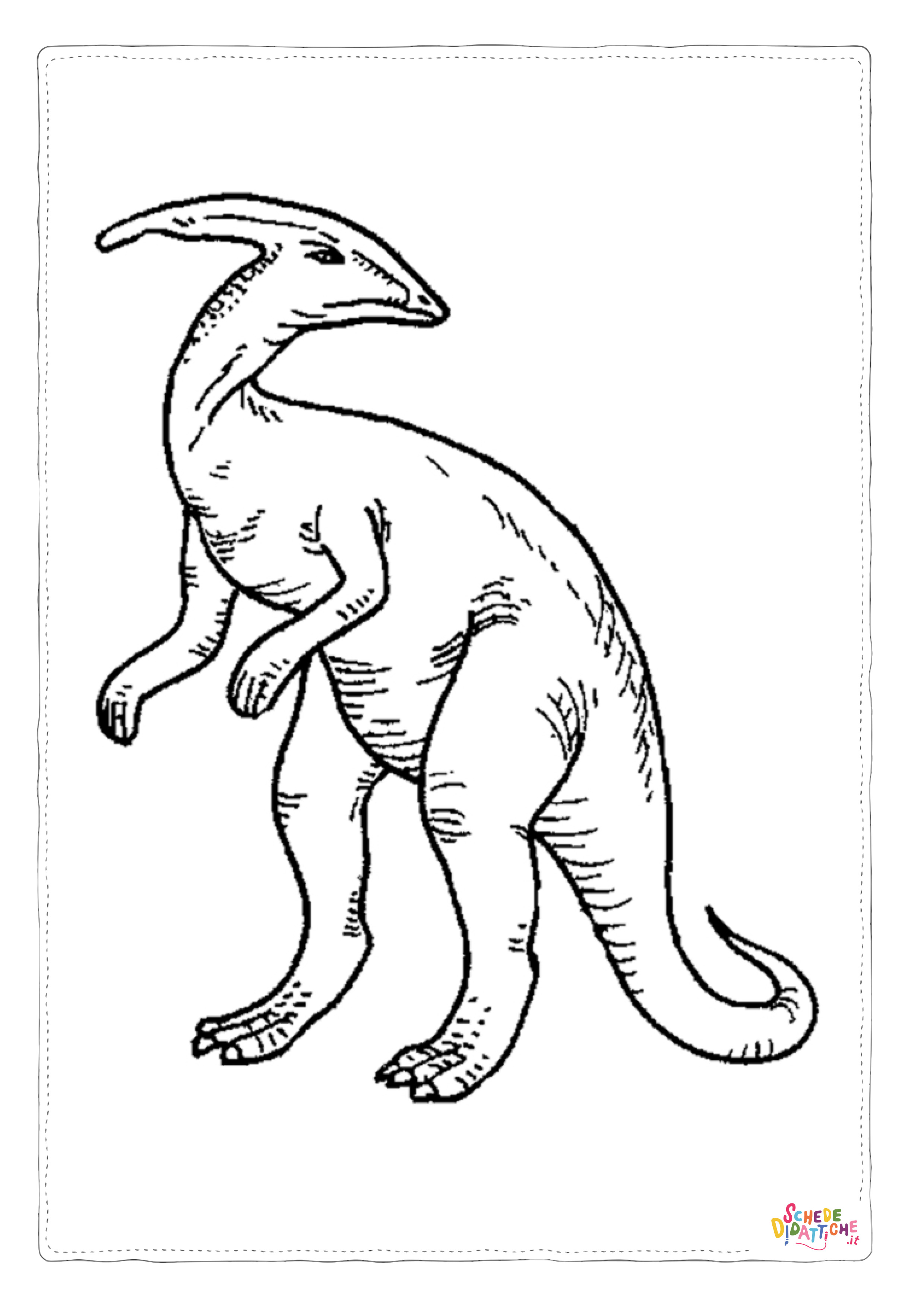 Disegno "Disegno di Parasaurolofo da stampare e colorare 6" Disegno di Parasaurolofo da stampare e colorare 6