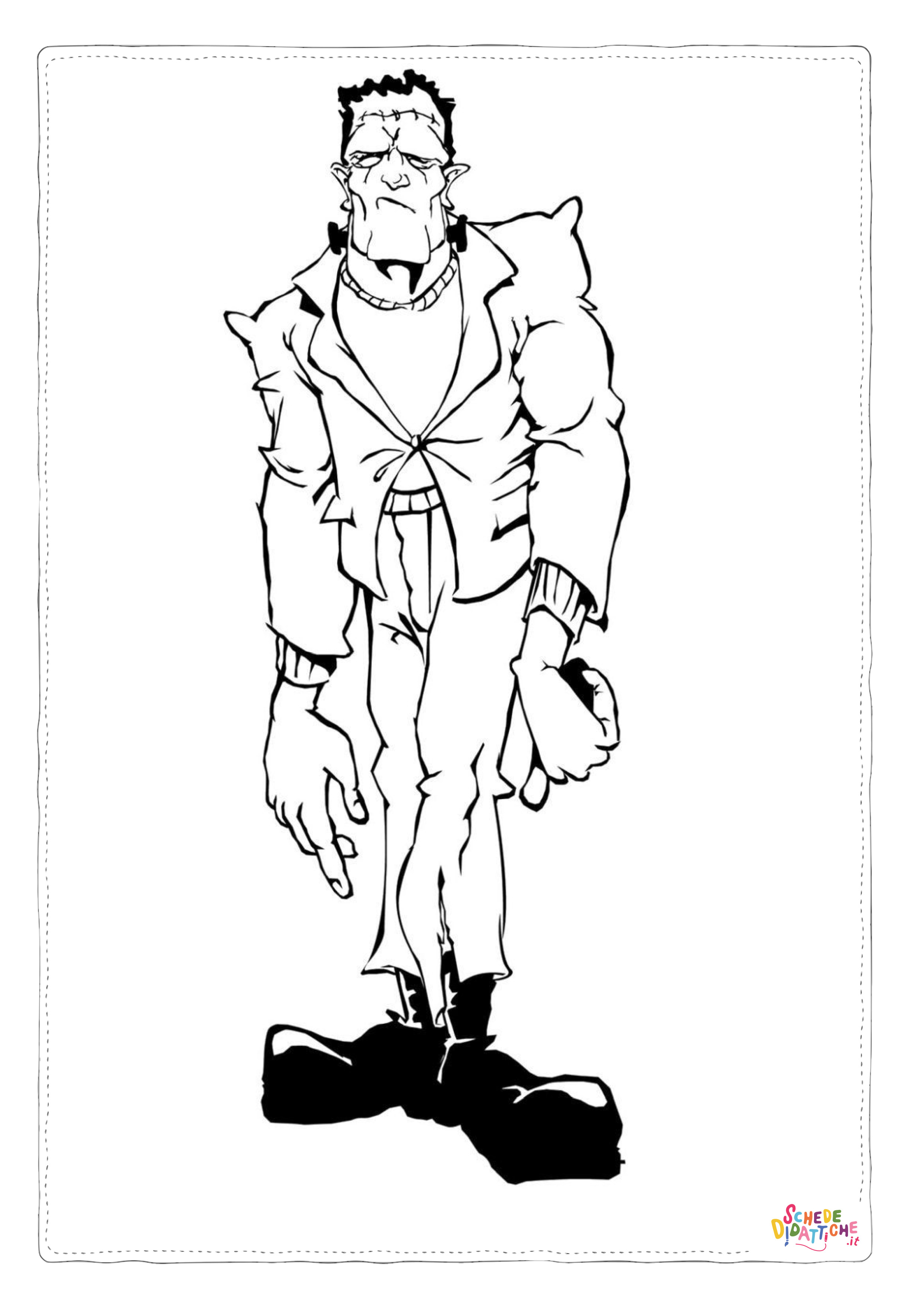 Disegno "Disegno di Frankenstein da stampare e colorare 13" Disegno di Frankenstein da stampare e colorare 13