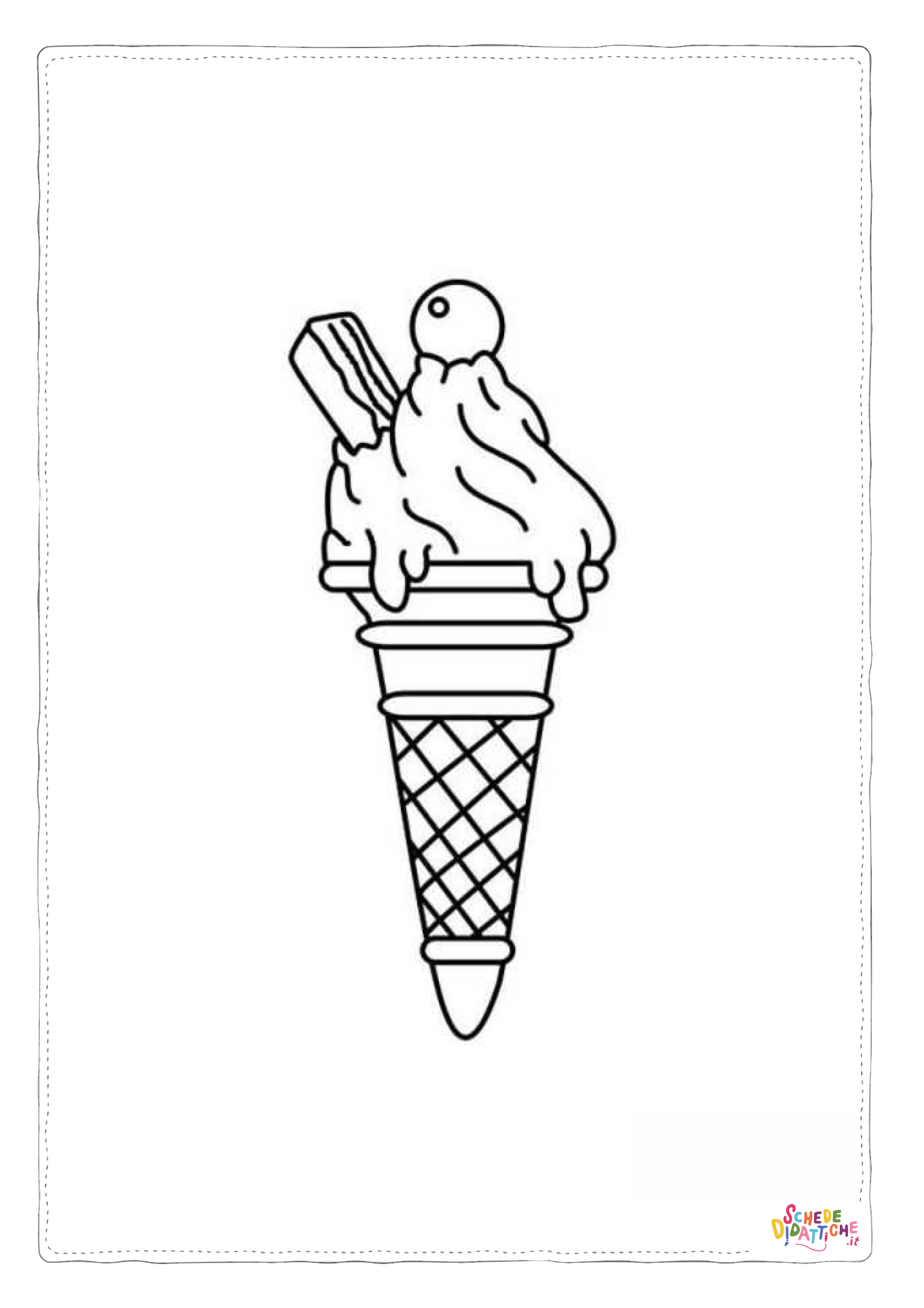 Disegno di gelato da stampare e colorare 20