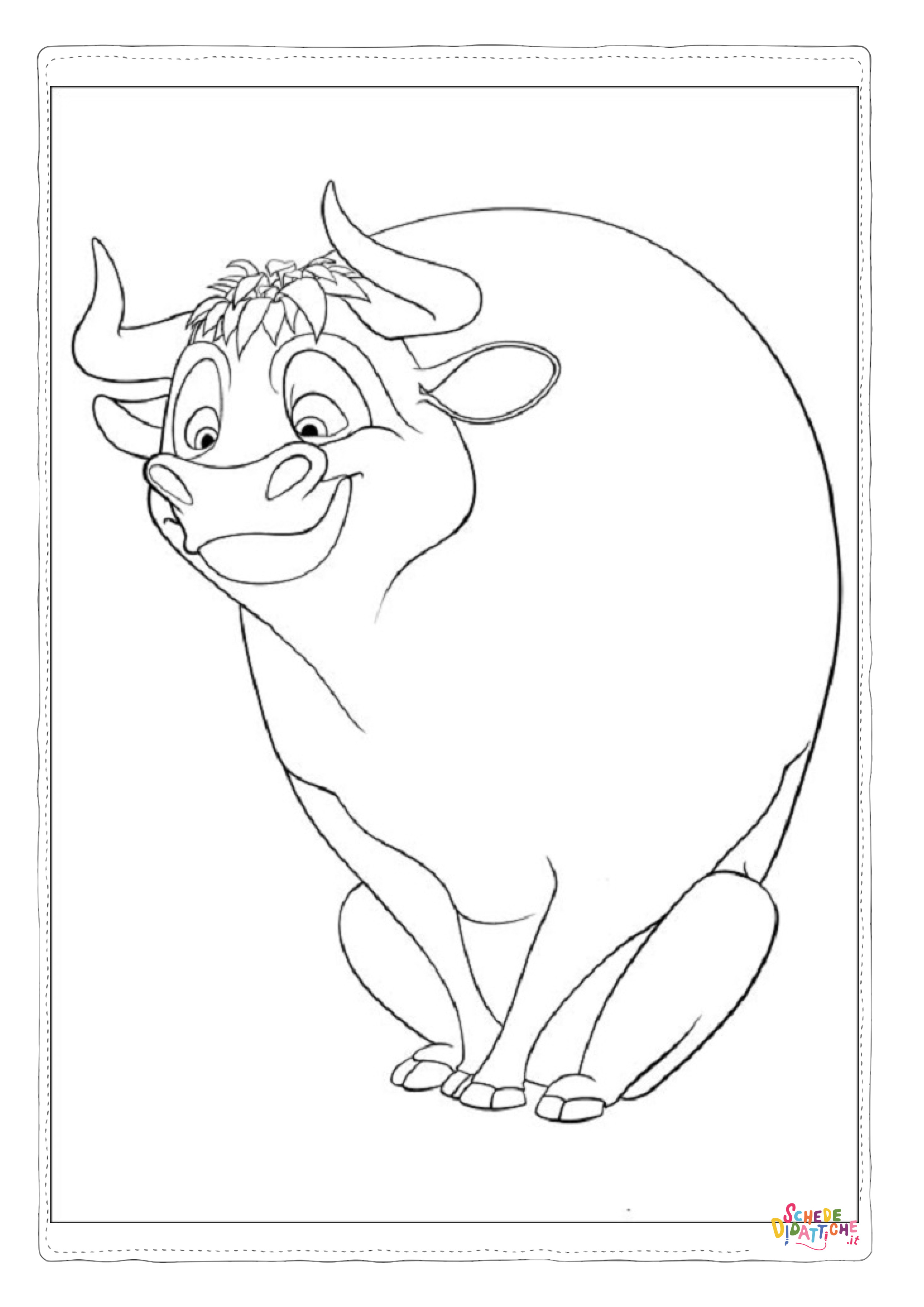Disegno "Disegno di toro da stampare e colorare 17" Disegno di toro da stampare e colorare 17
